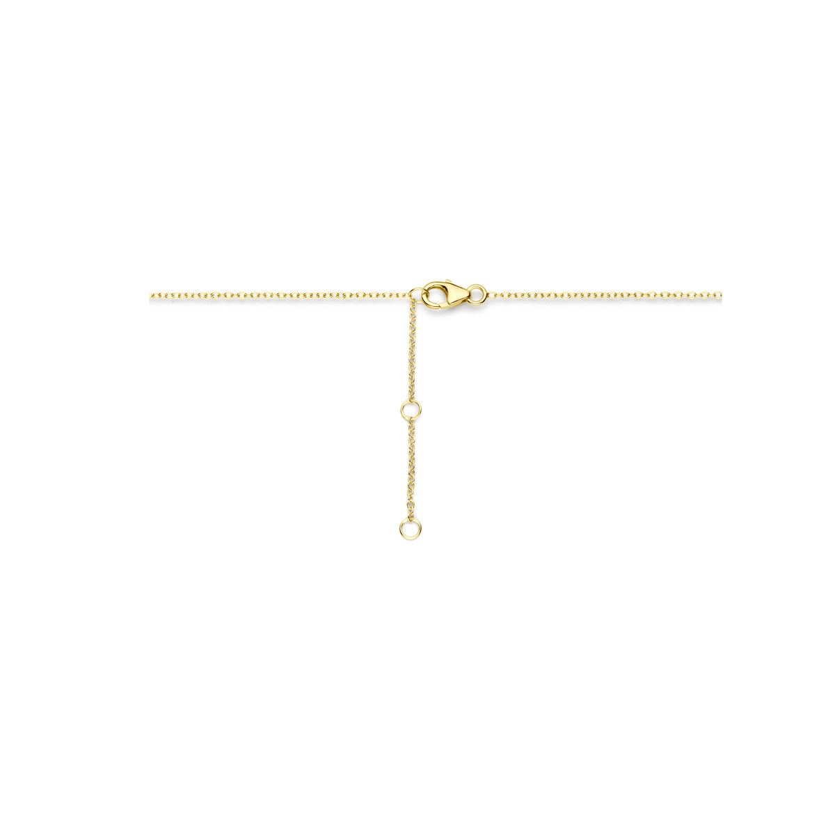 Gold plated parelketting met ankerschakel 1.2 mm en witte zoetwaterparels 2.5 mm - Lengte 41, 43, 45 cm