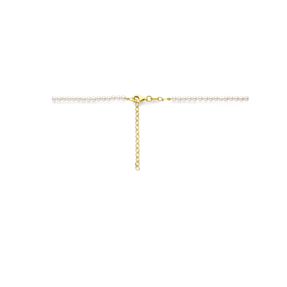 Gold plated parelketting van 3.2 mm breed - Lengte 40-45 cm