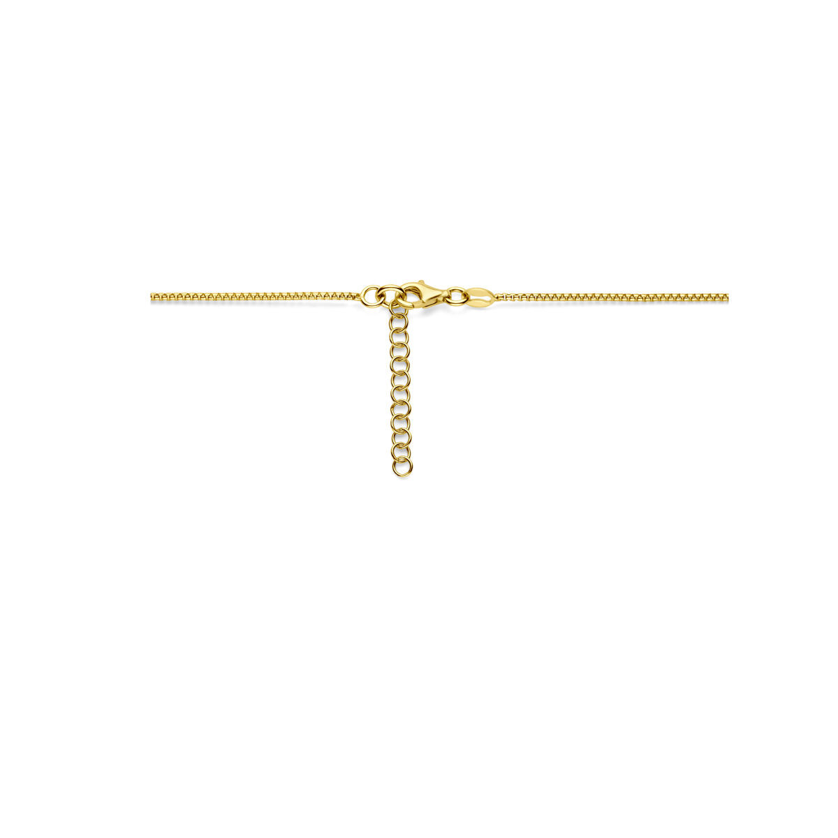 Gold plated keting met bolletjes hanger - Lengte 42-45 cm