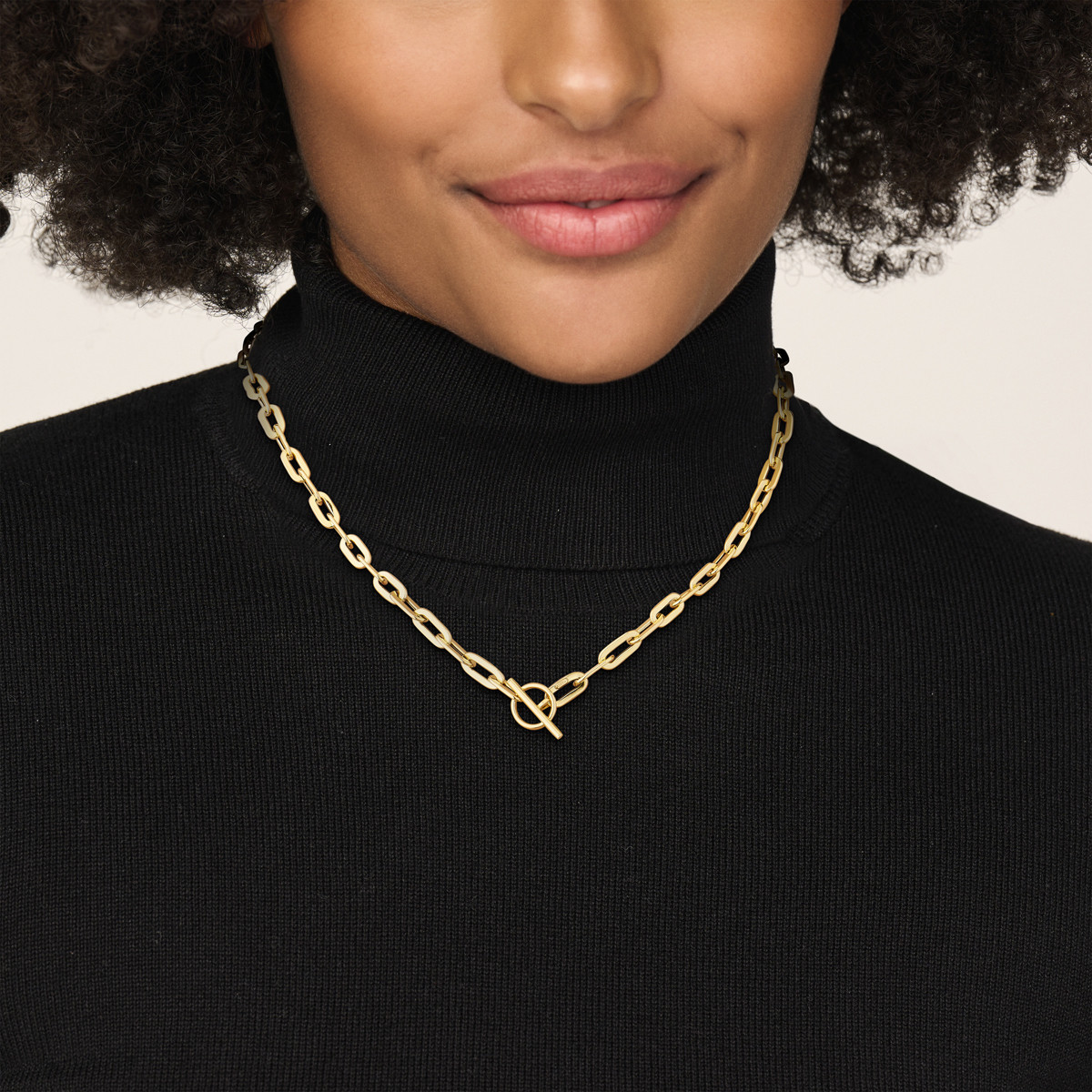 Gouden 14-karaat anker schakelketting glanzend 5.5 mm - Lengte 45 cm