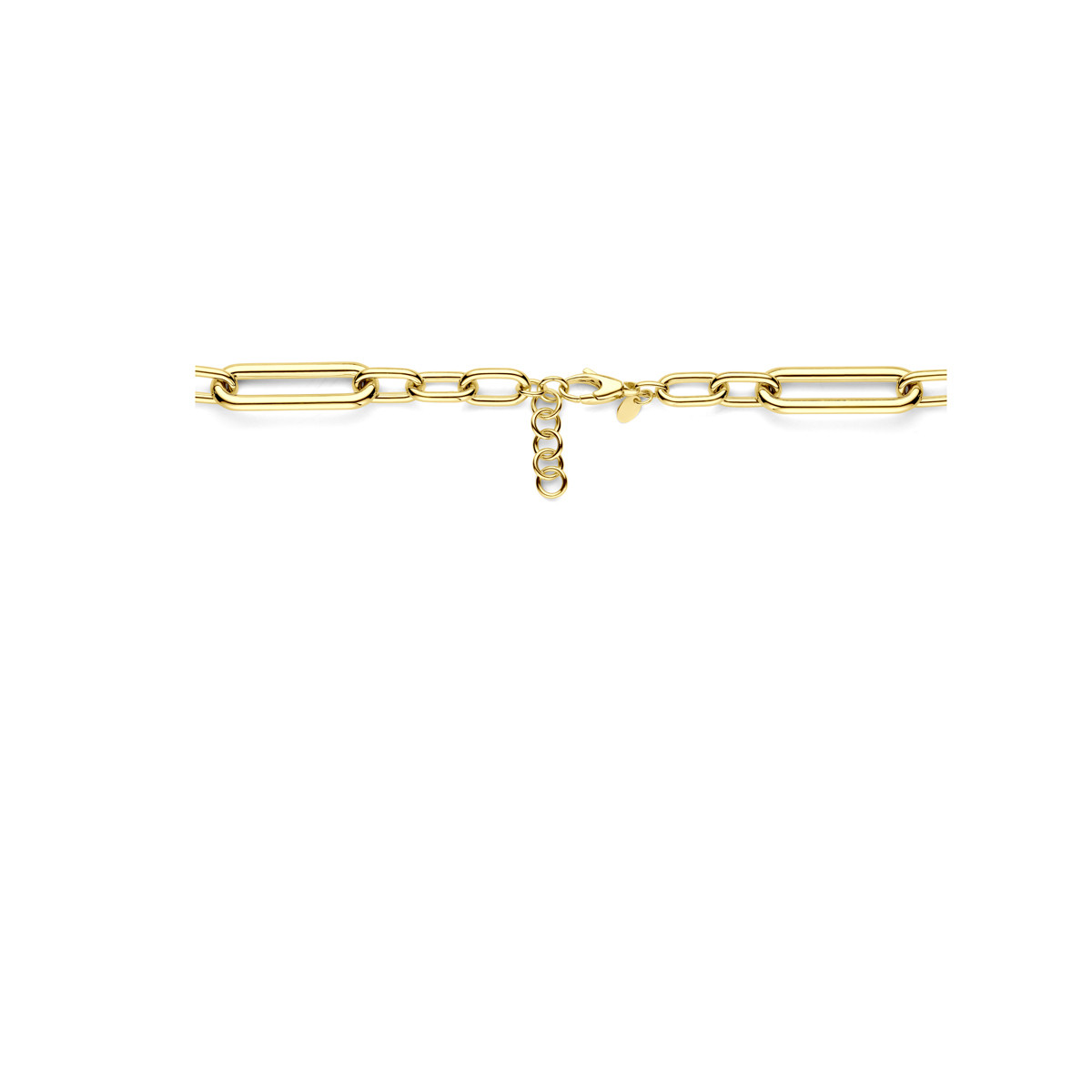 Gouden 14-karaat ankerschakelketting met glanzende afwerking breedte 11 mm - Lengte 43-46 cm