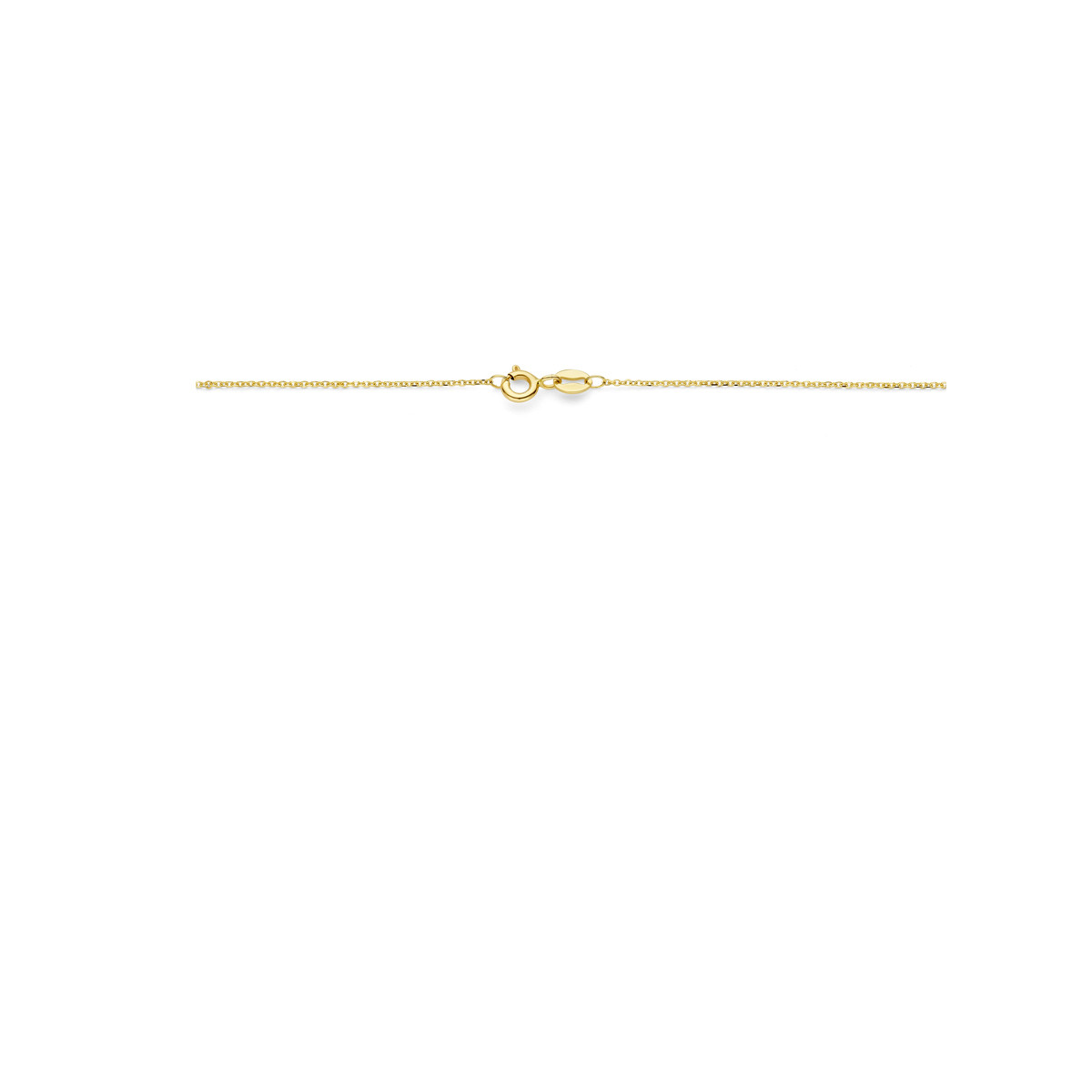 Gouden 14-karaat schakelketting met staafjes en glanzende afwerking - Lengte 45 cm