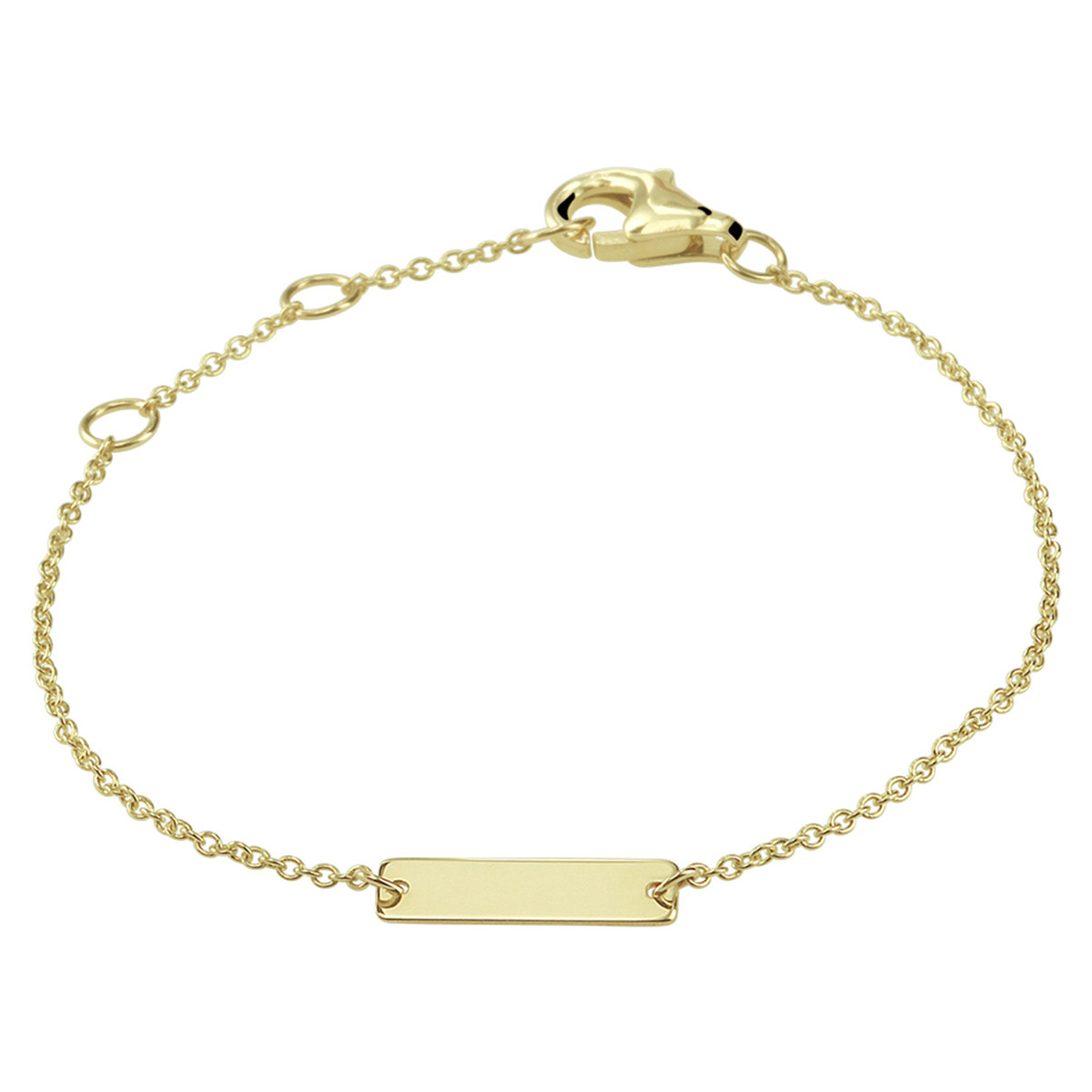 Gouden anker graveerarmband - Lengte 15.5 - 16.5 - 17.5 cm
