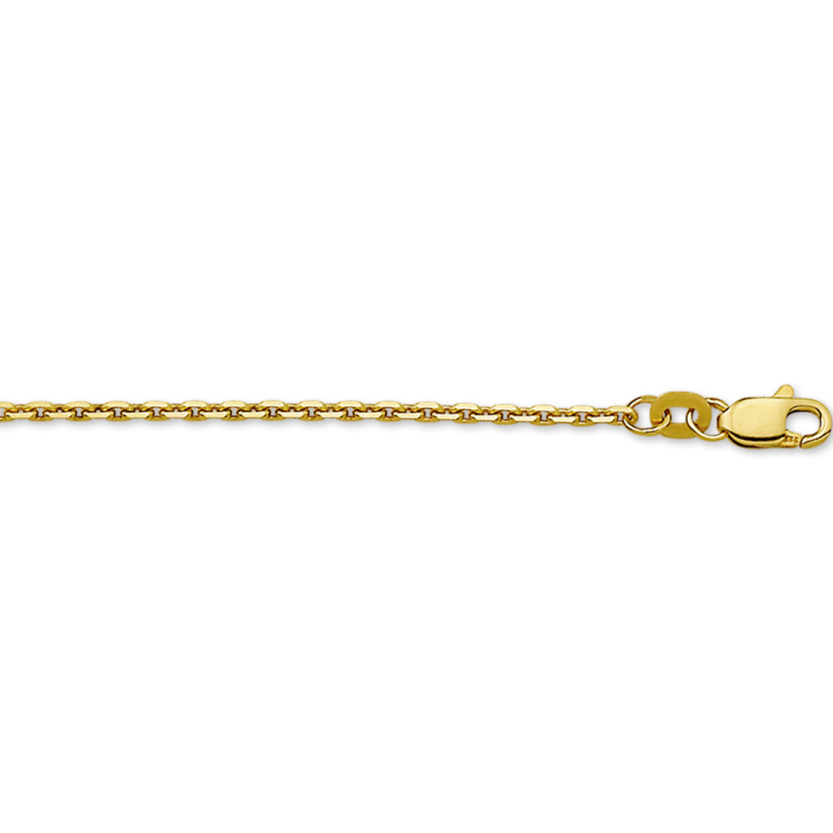 gouden anker ketting zonder hanger 1.6 mm gediamanteerd