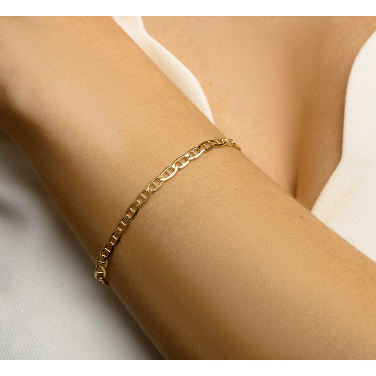 Gouden armband ankerschakel 4.5 mm massief