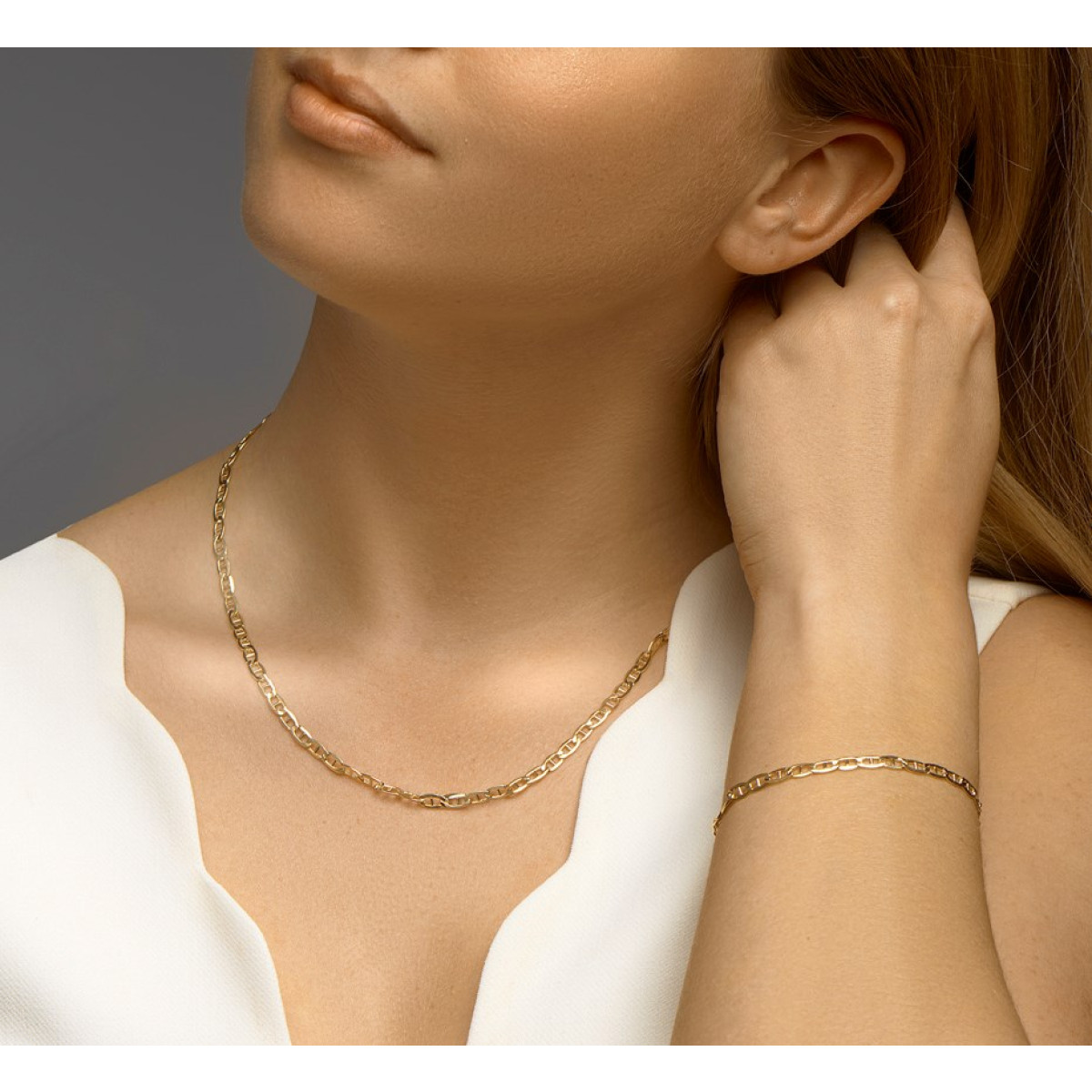 Gouden armband ankerschakel 4.5 mm massief