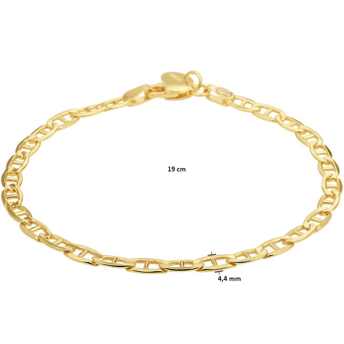 Gouden armband ankerschakel 4.5 mm massief