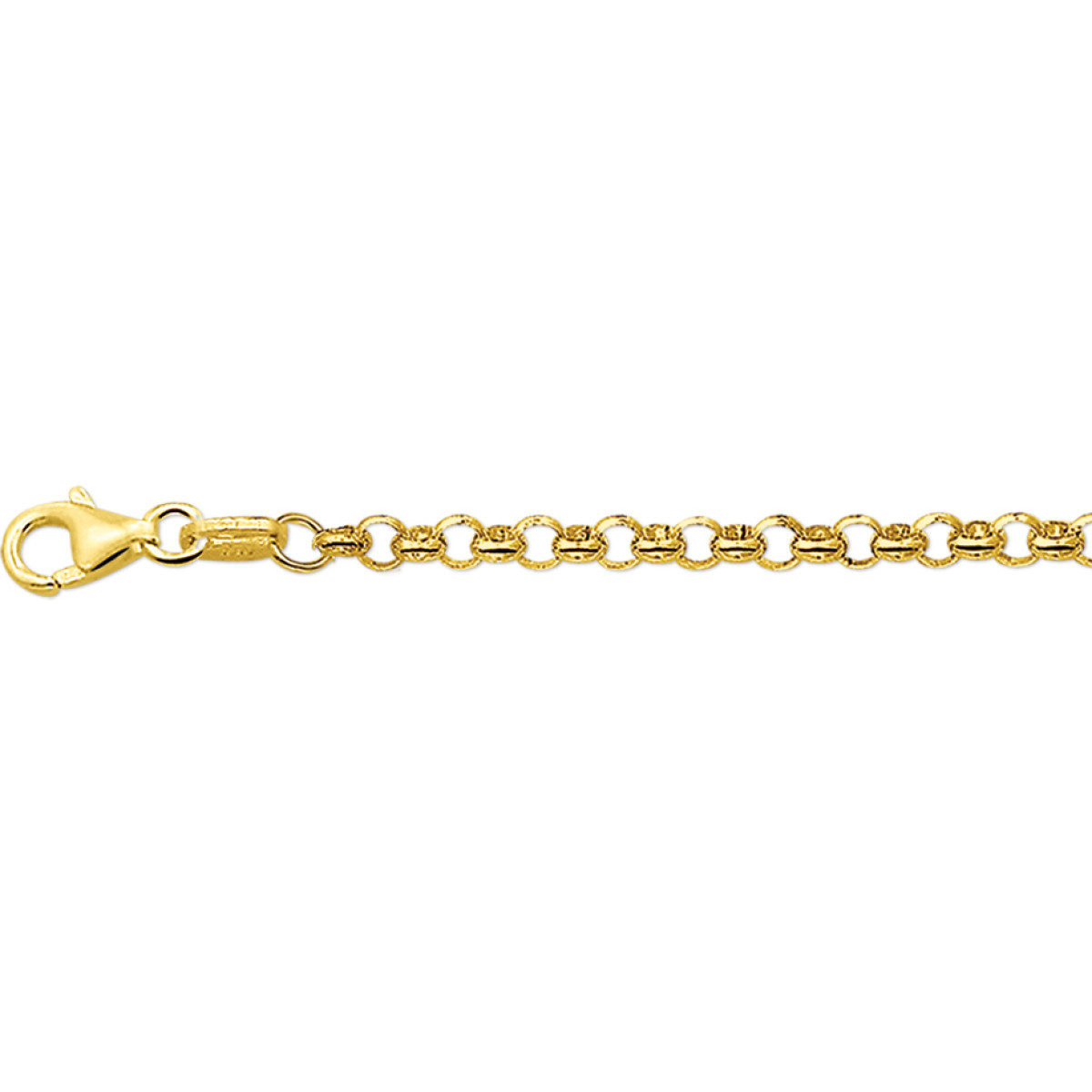 Gouden armband jasseron 19 cm