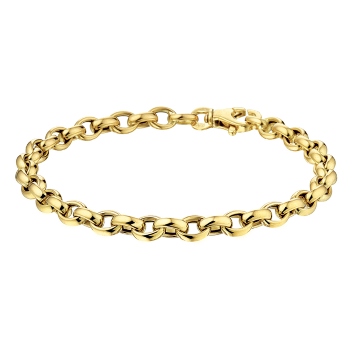 Gouden armband jasseron 5 mm