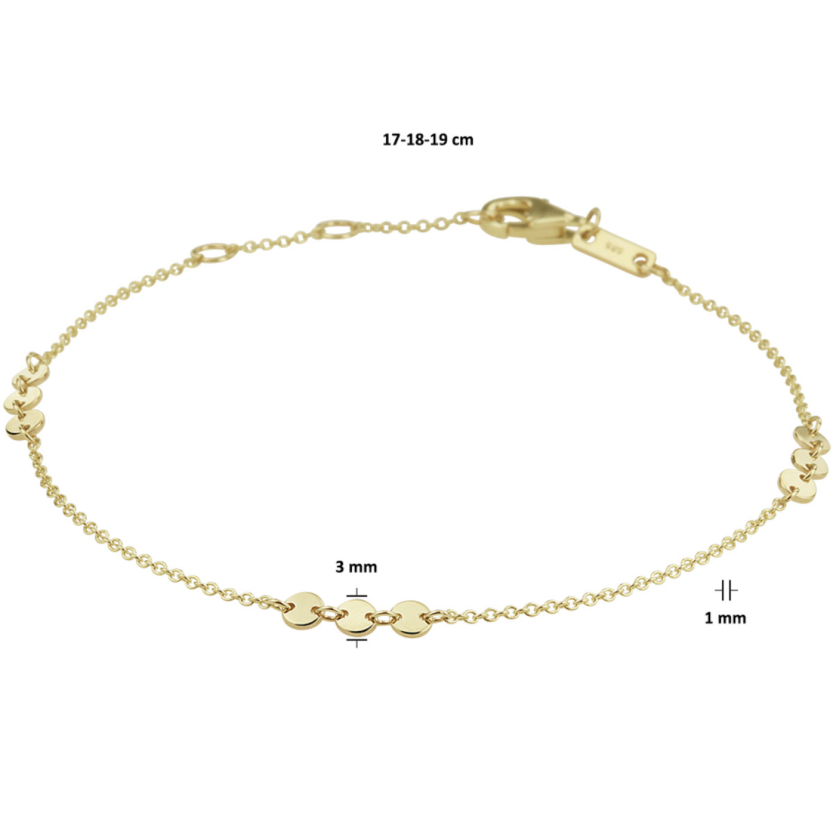 Gouden armband met rondjes