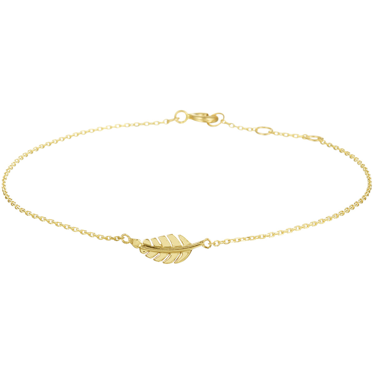 Gouden armband met veer