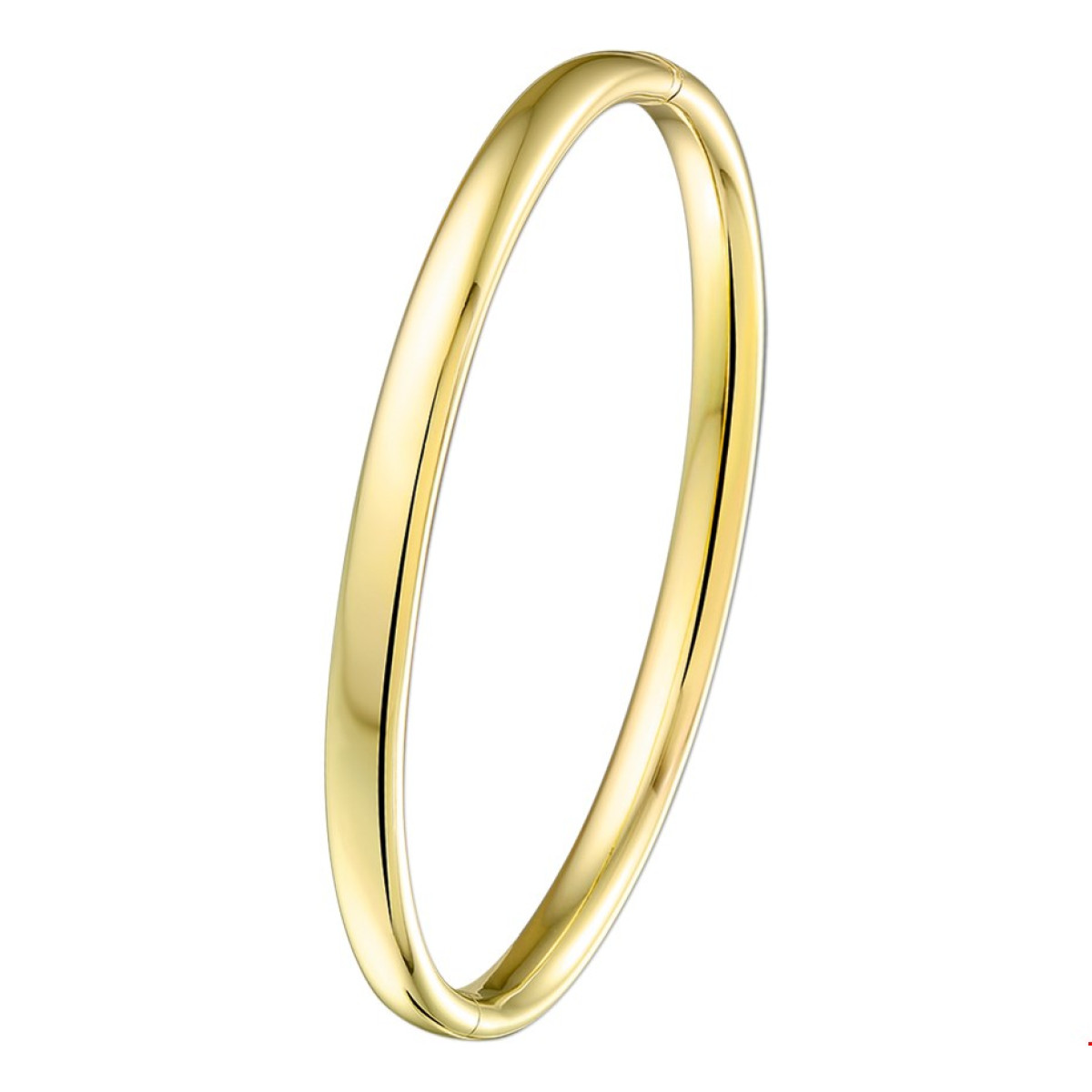 Zilgold gouden bangle massief 5 mm