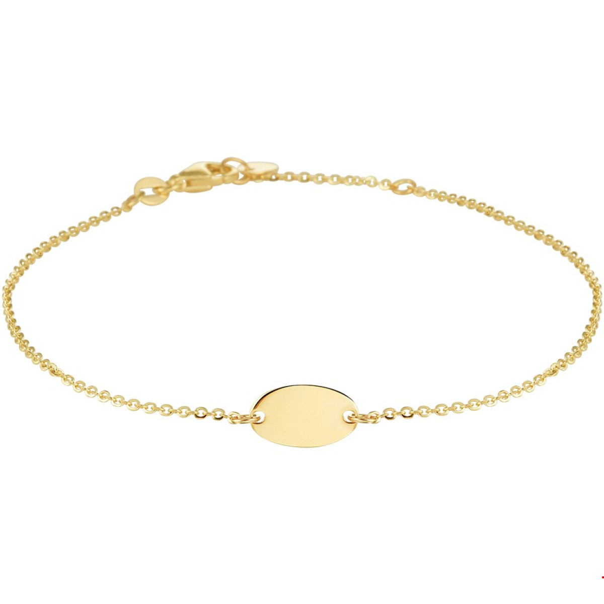 Gouden bedelarmband anker 1.2 mm dik 17 - 19 cm