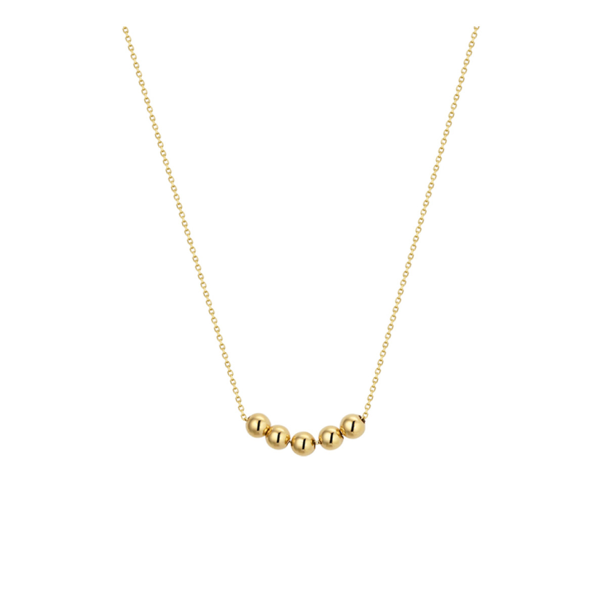 Gouden bolletjes ketting