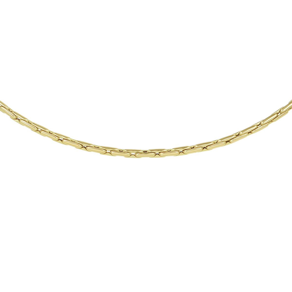 Gouden cardano schakelketting met glanzende afwerking 2.7 mm breed - Lengte 45 cm