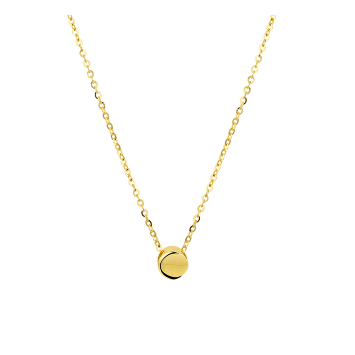 Gouden collier met hanger rond