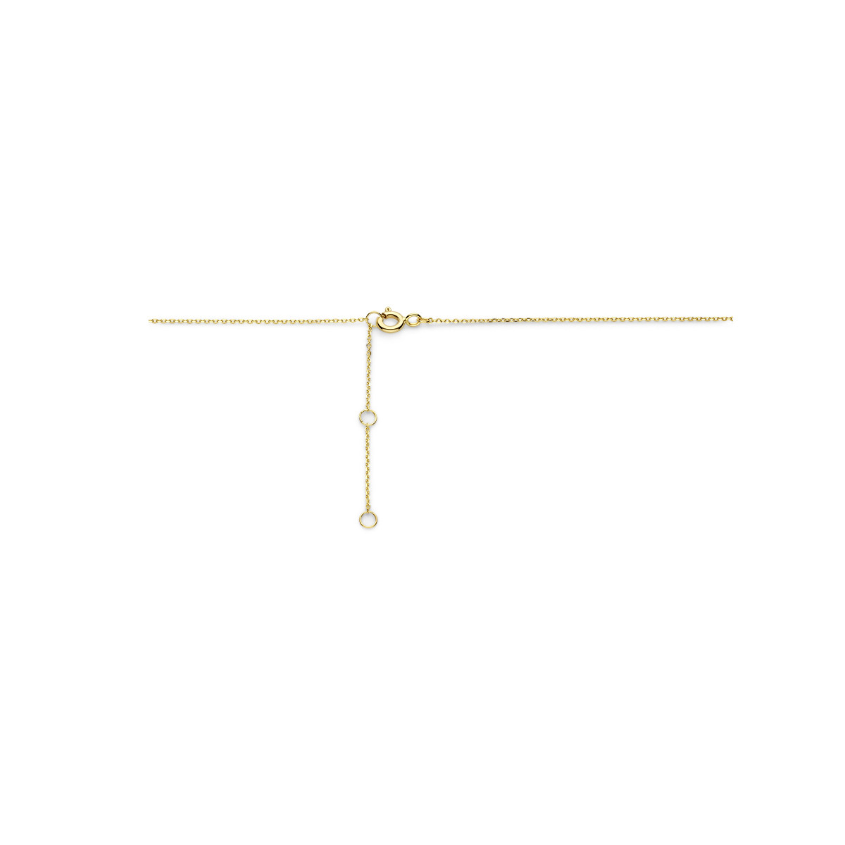 Gouden collier met rechthoekige zirkonia - Lengte 40-42-44 cm