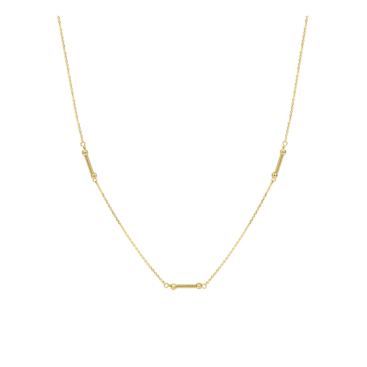 Gouden collier staafjes