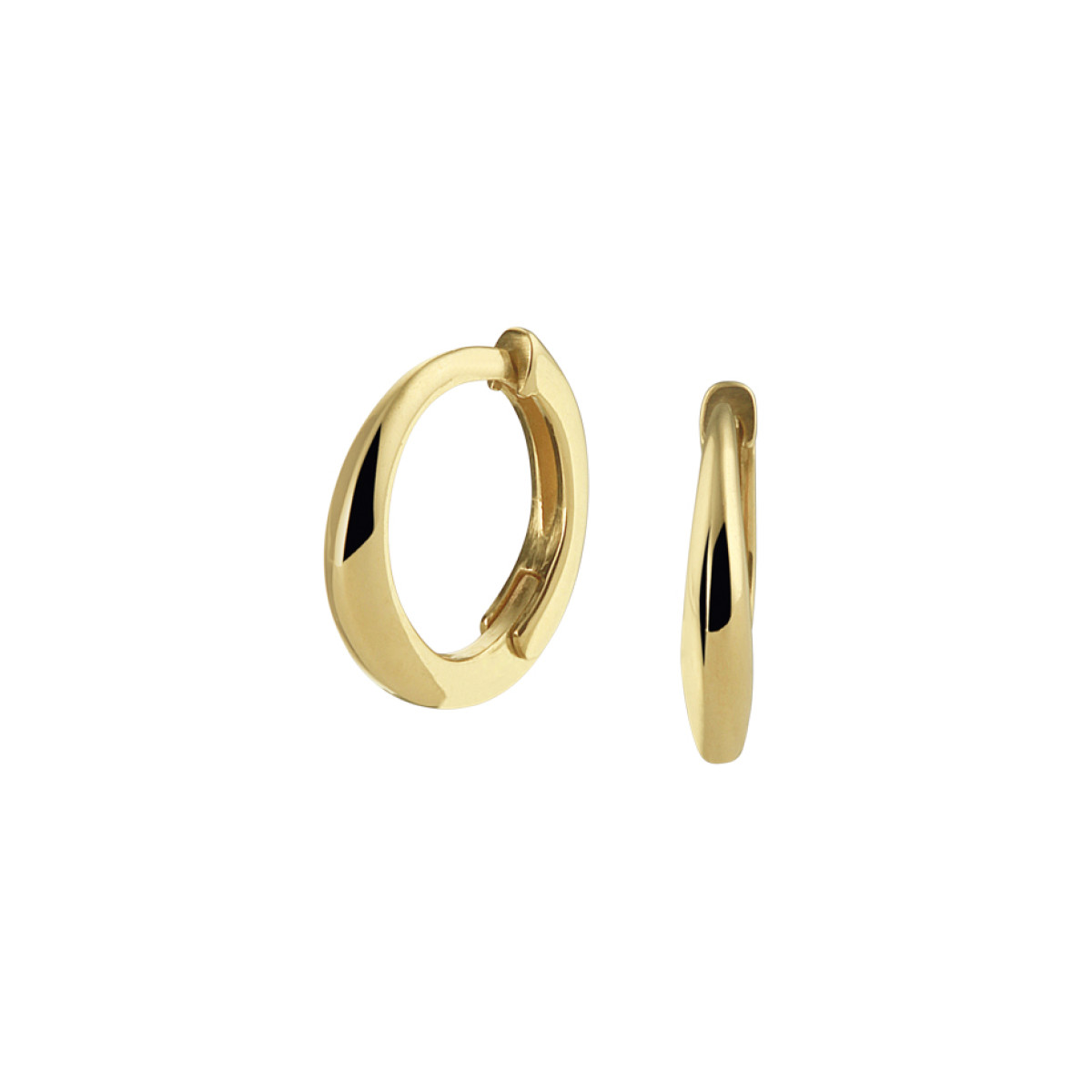 Gouden creolen 11.5 mm bij 2 mm