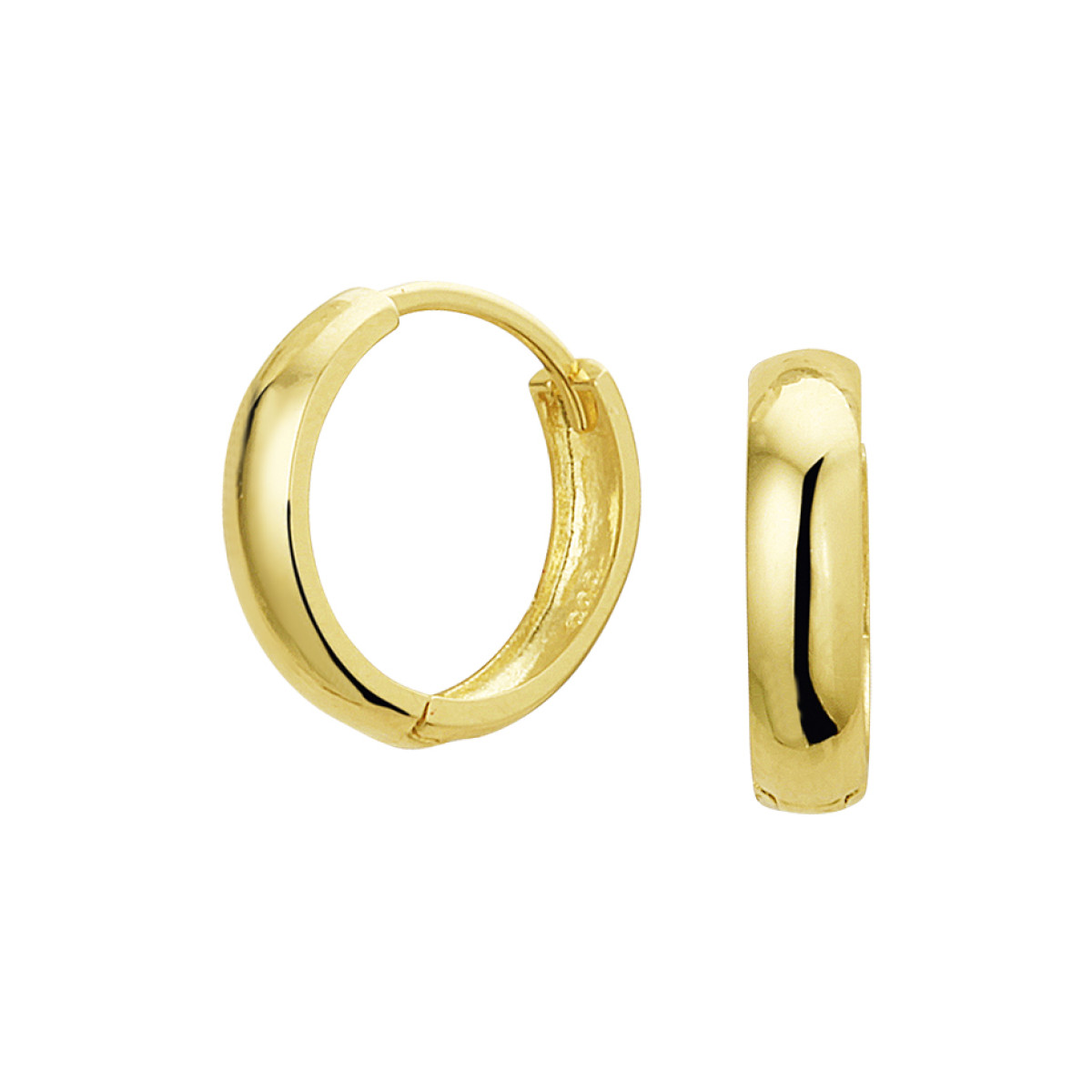 Gouden creolen 14 mm bij 3.5 mm