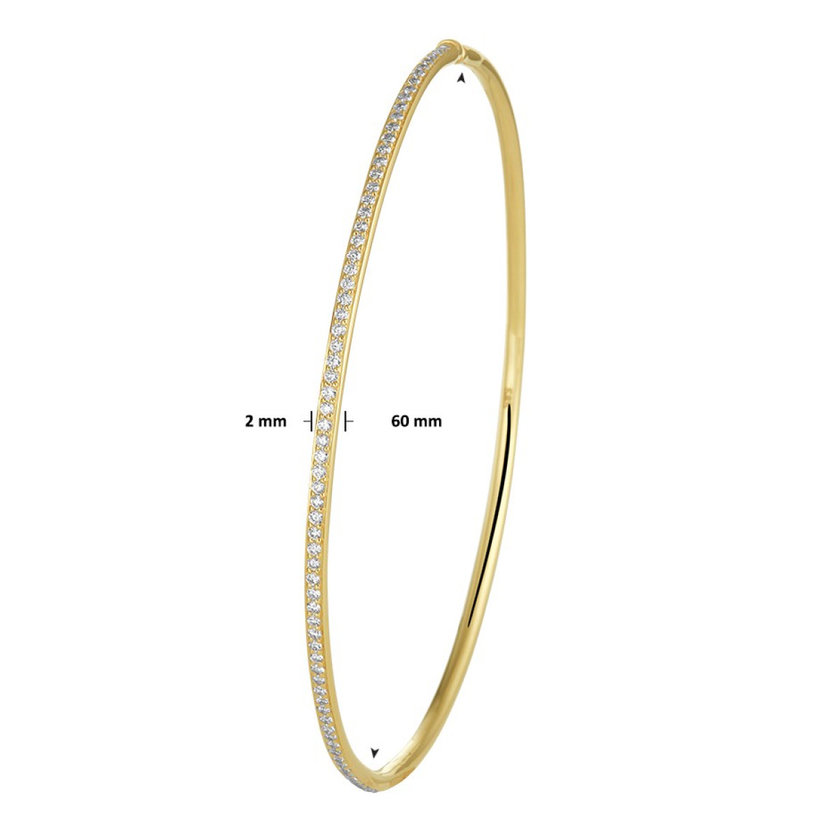 Gouden dames armband met diamant