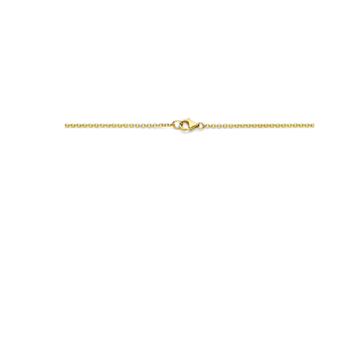Gouden edelsteen ketting met London blue en sky blue en topaas - Lengte 43 cm