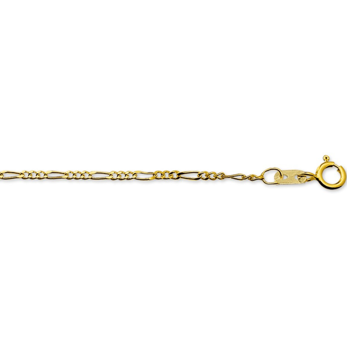 Gouden figaro ketting 1.6 mm
