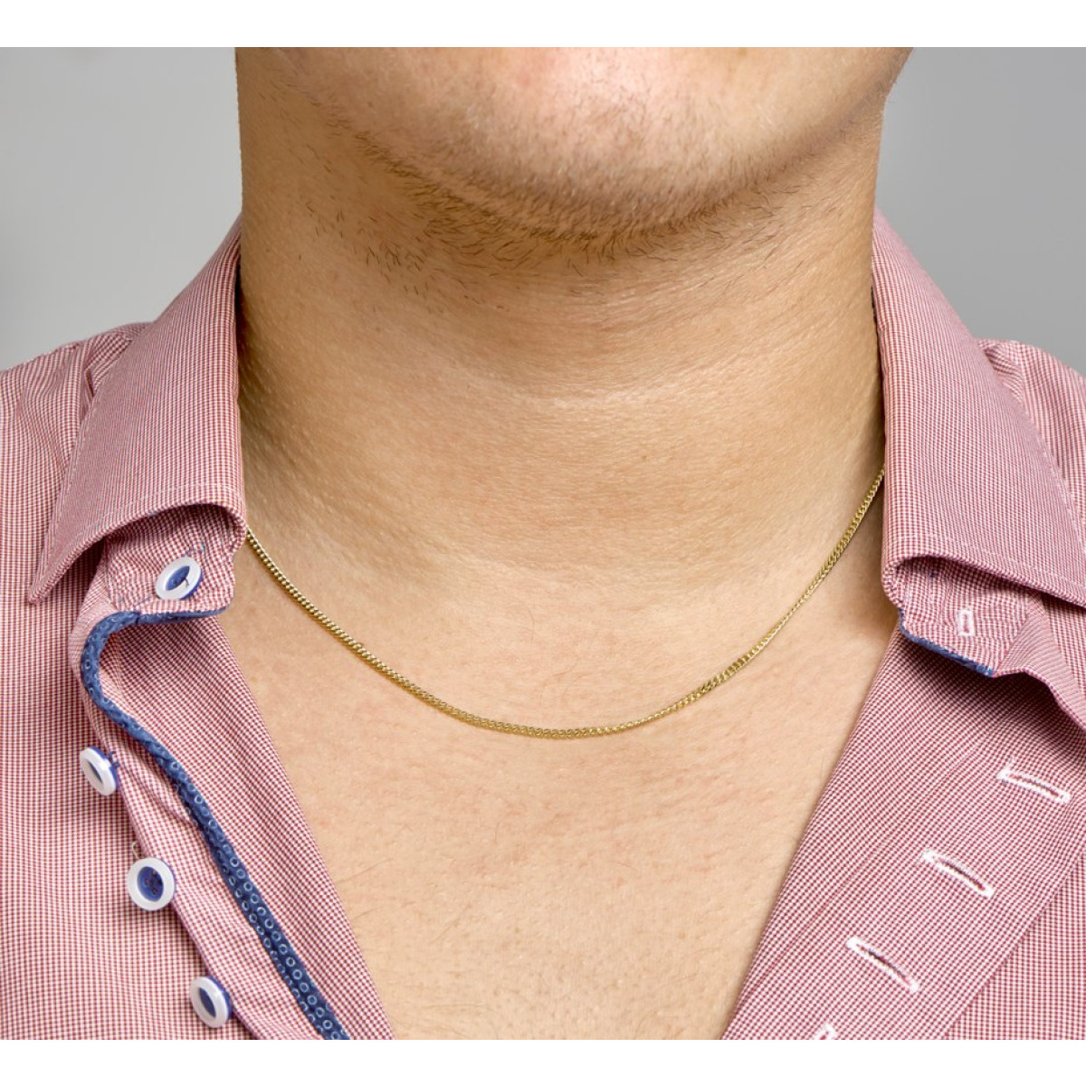 Gouden gourmet ketting 2.1 mm