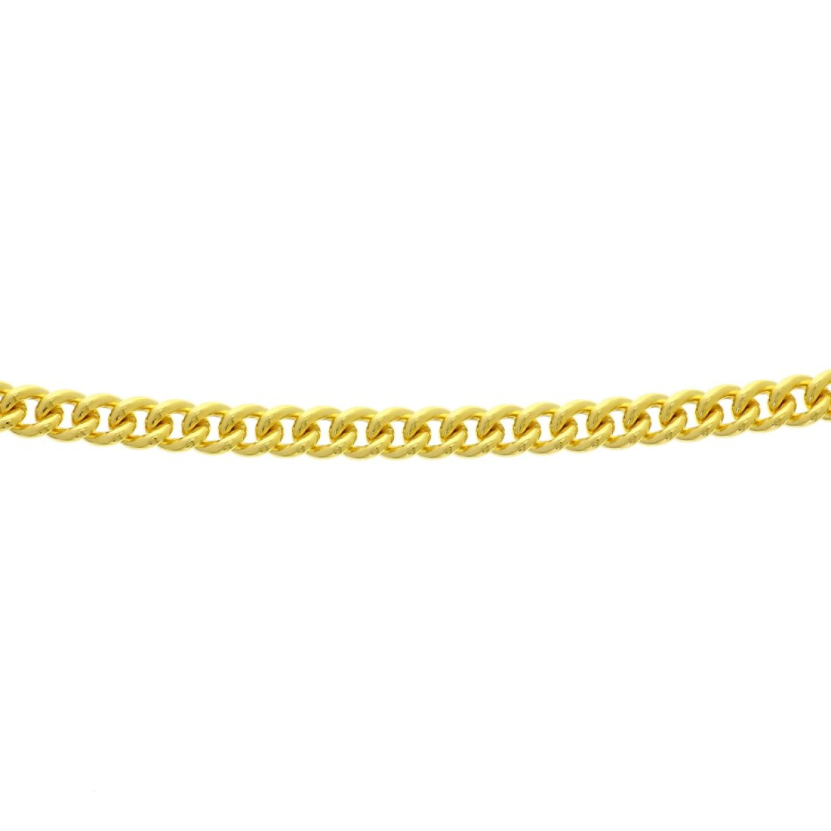 Gouden gourmet ketting met zilveren kern 5.5 mm
