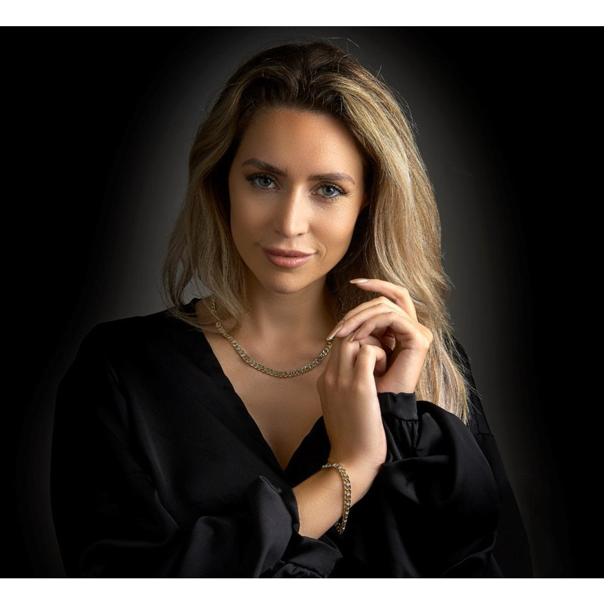 Gouden gourmet ketting met zilveren kern 6 mm