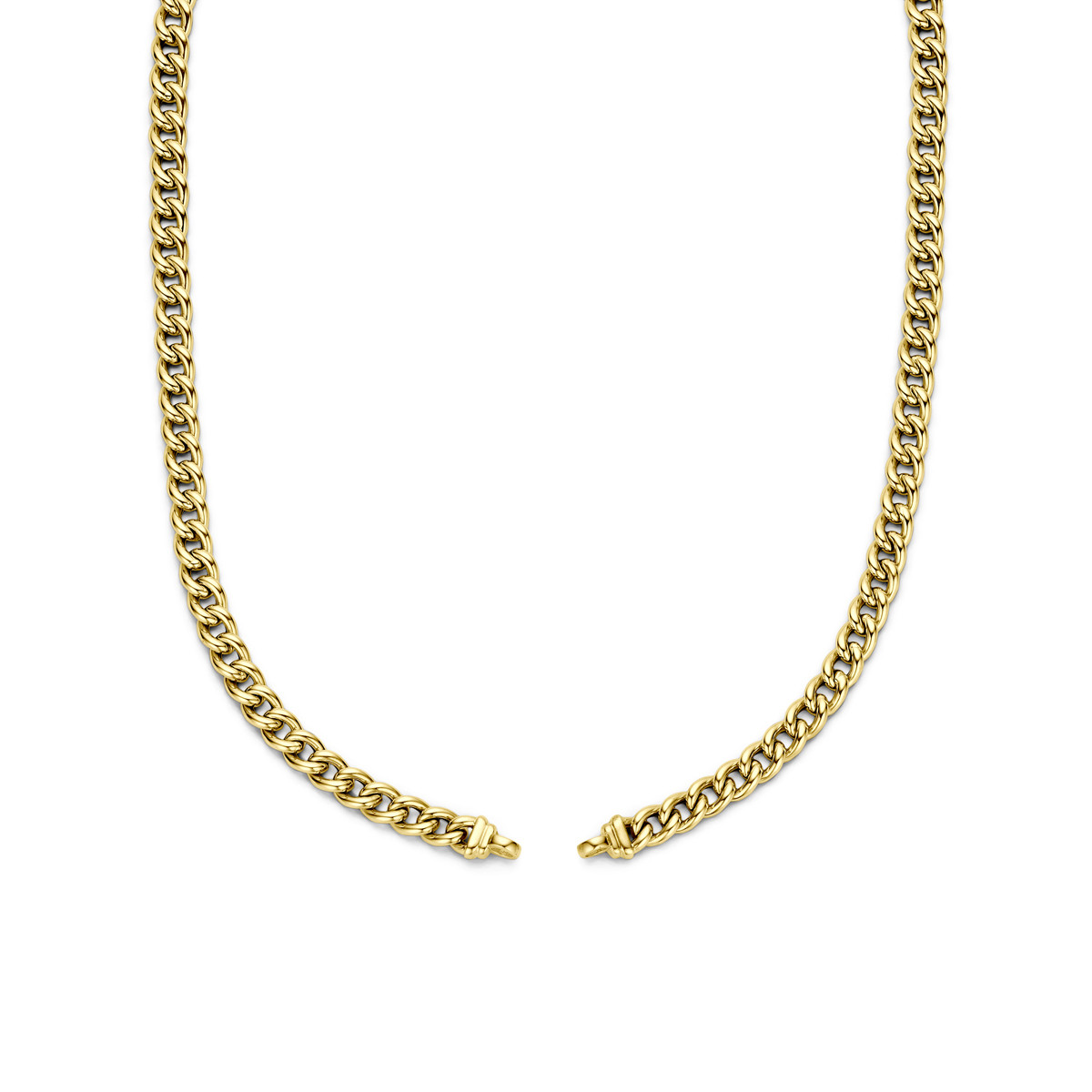 Gouden gourmet schakelketting zonder sluiting 14-karaat glanzend 5.2 mm - Lengte 42 cm