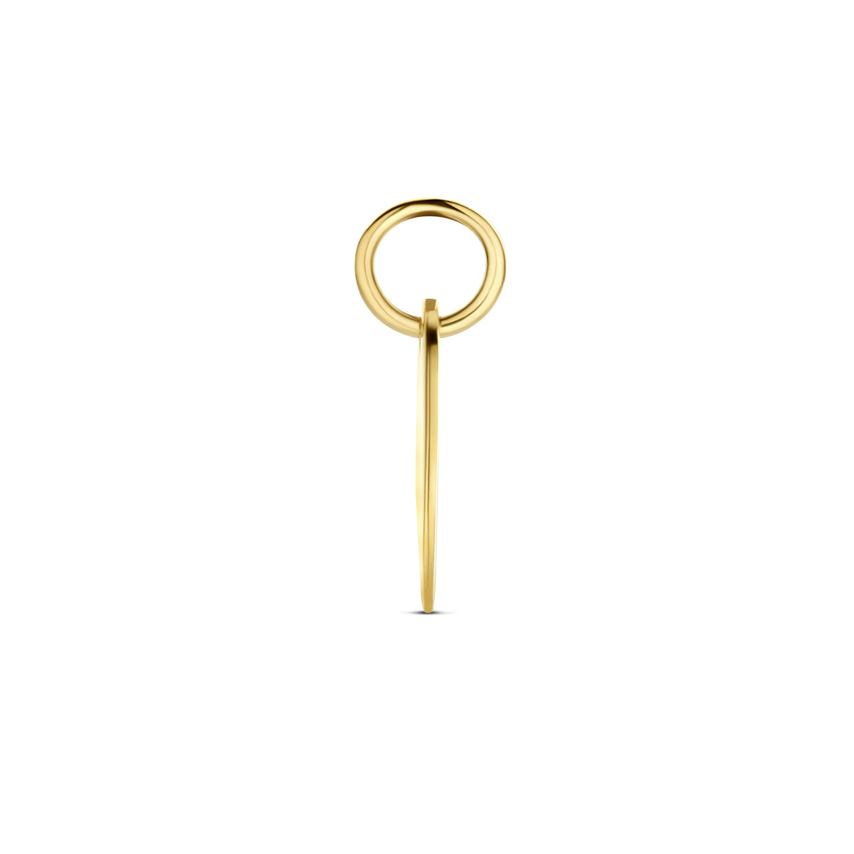 Gouden graveerhanger druppel 7 mm breed - Hoogte 14 mm