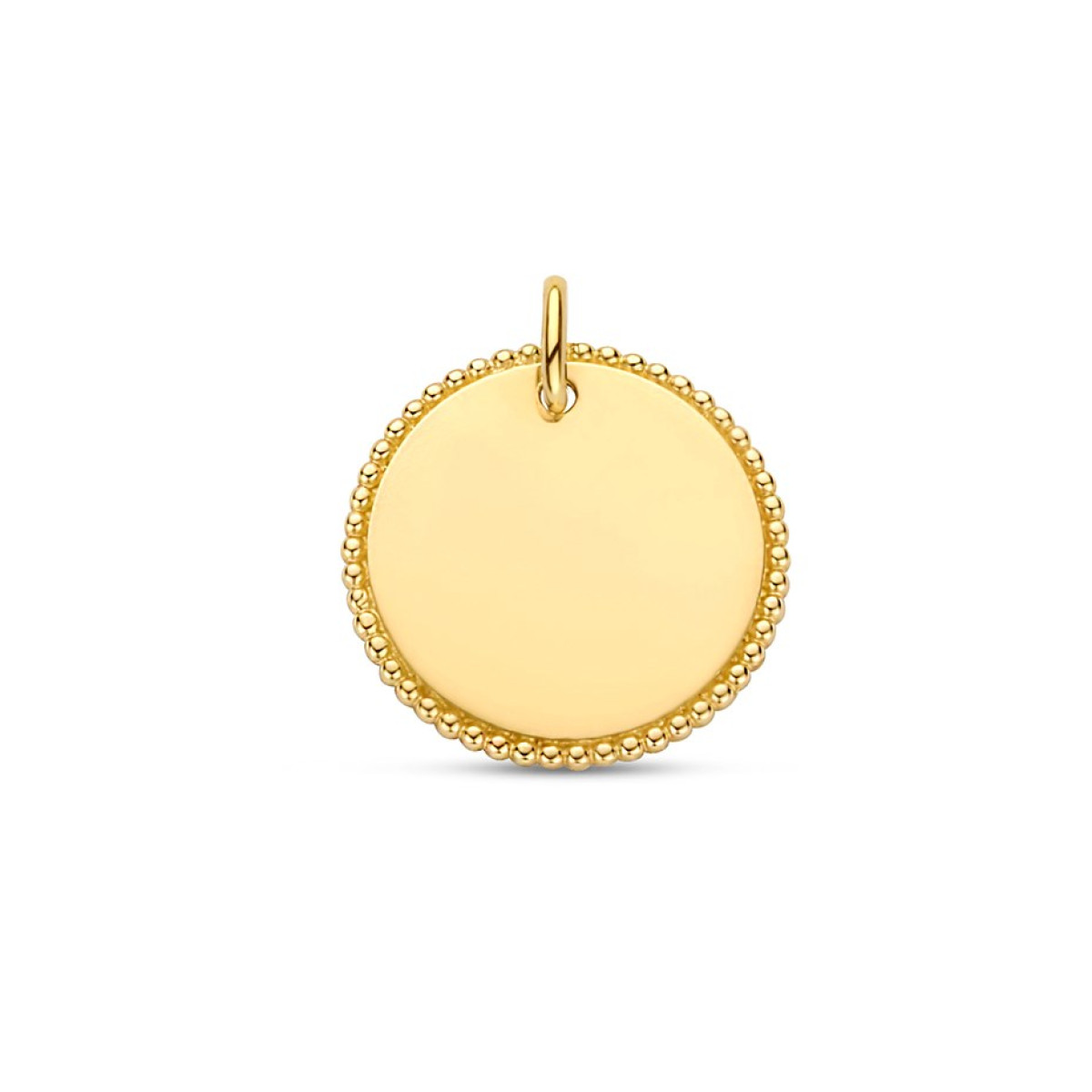 Gouden graveerhanger rond