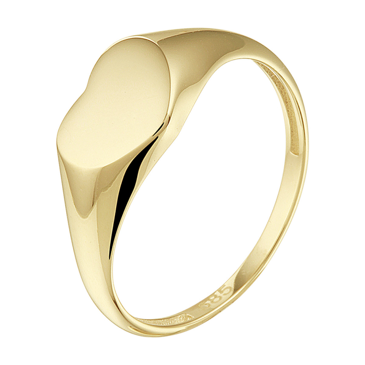 Gouden graveerring hart