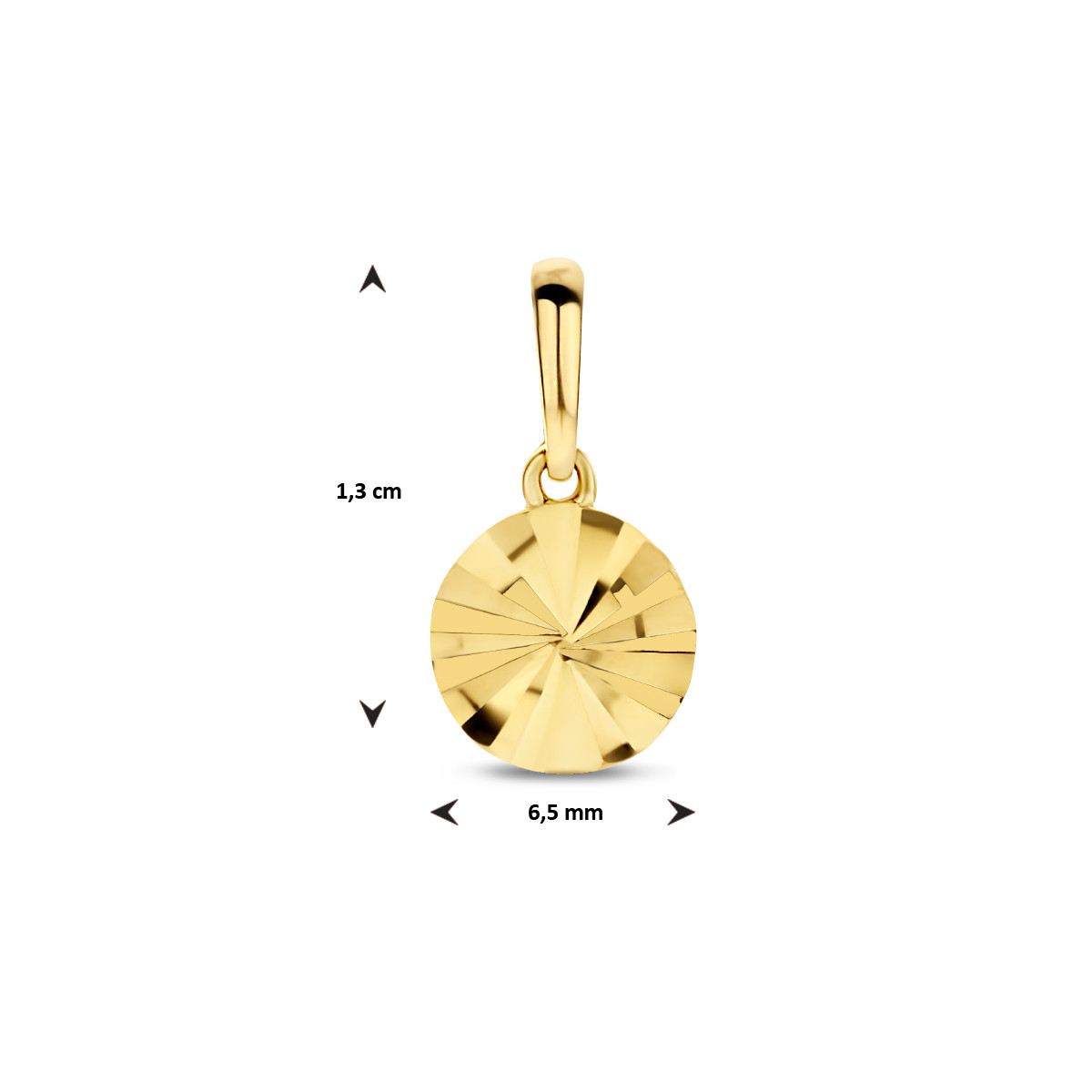 Gouden hanger gediamanteerd rondje