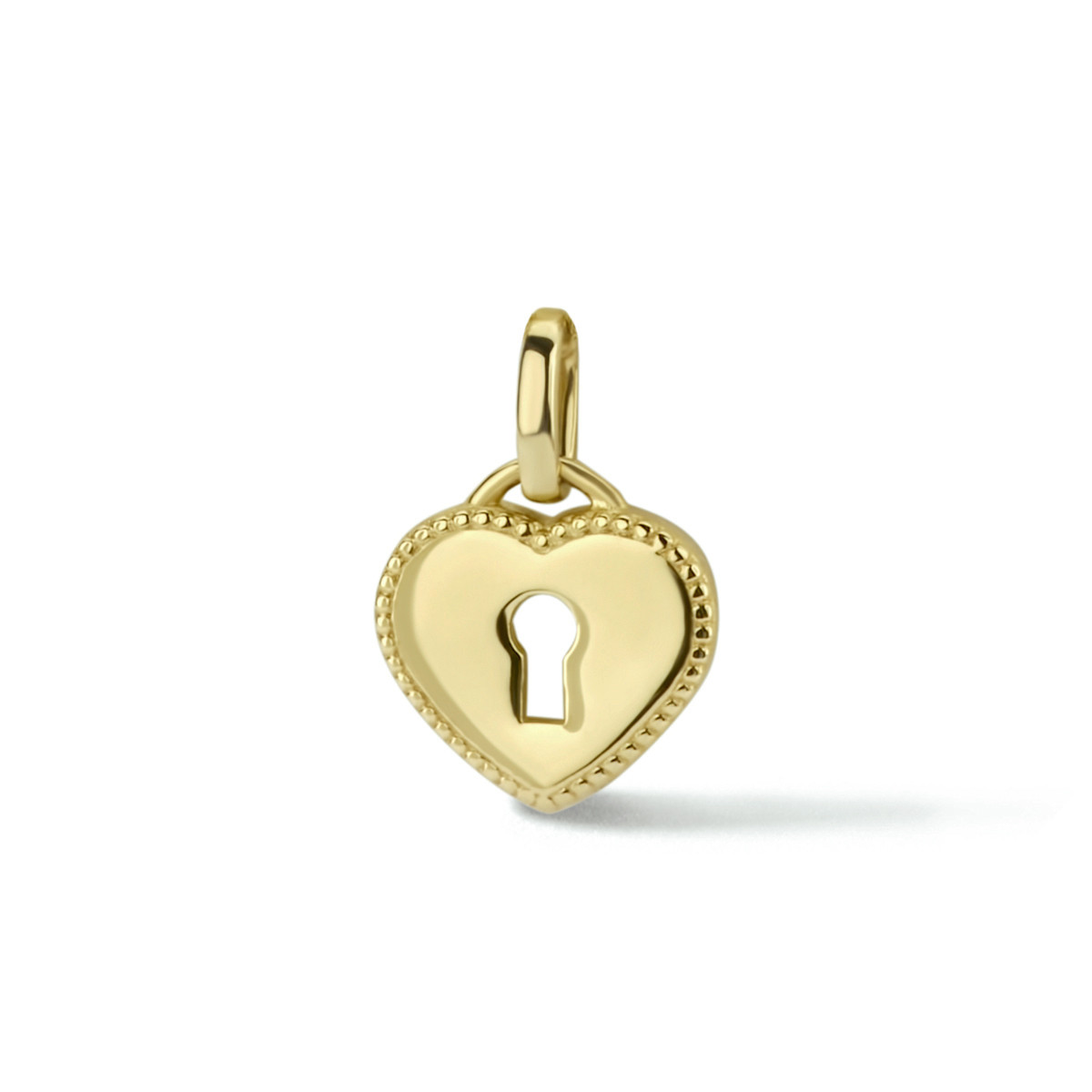 Gouden hanger hartje met slot
