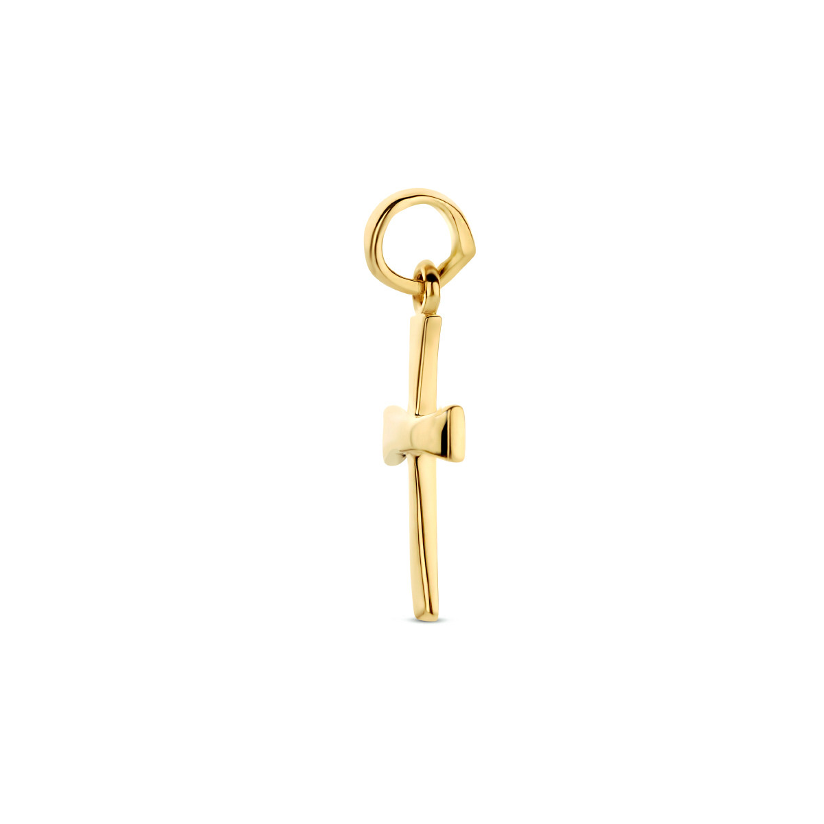 Gouden hanger kruis 14 mm