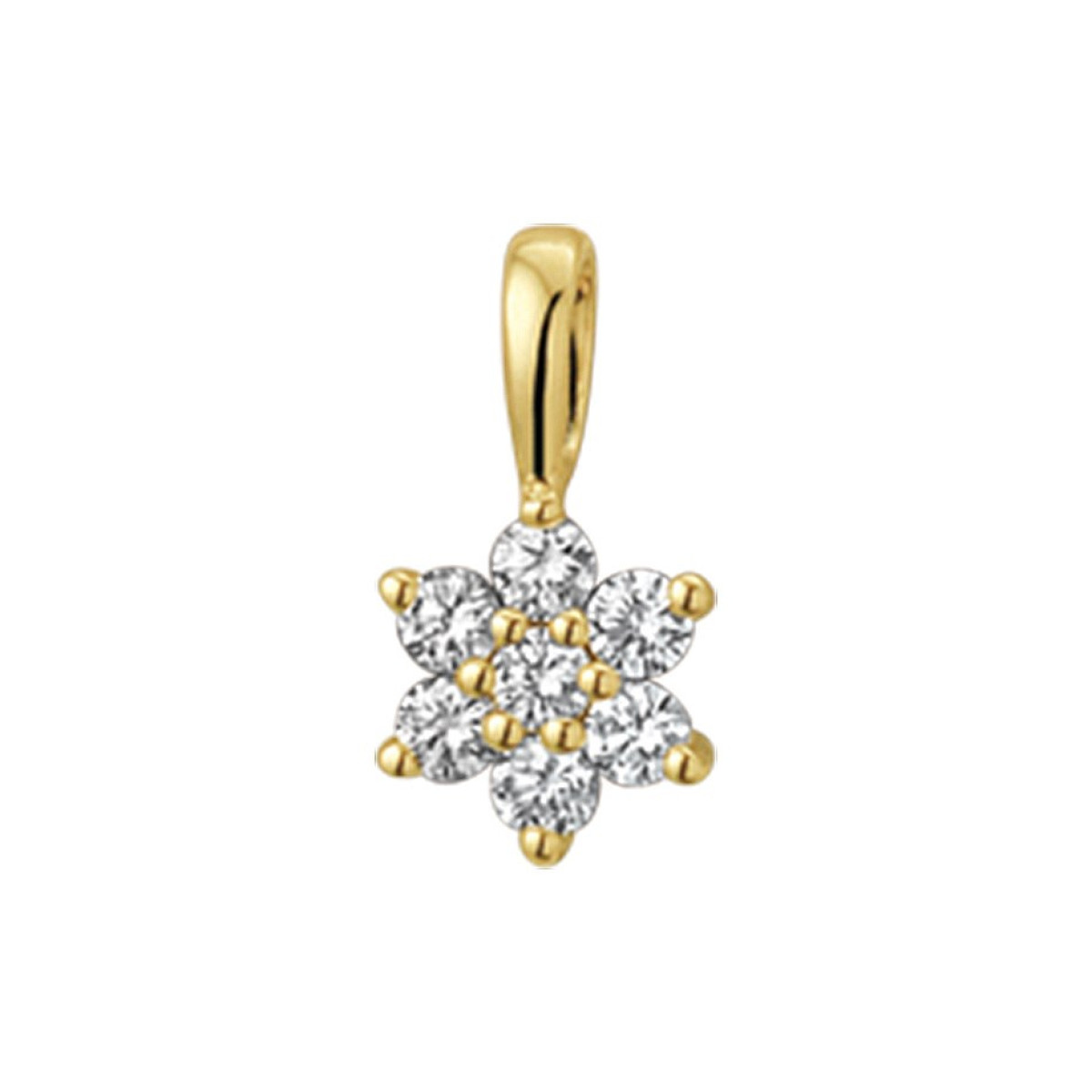 Gouden hanger met edelsteen diamant