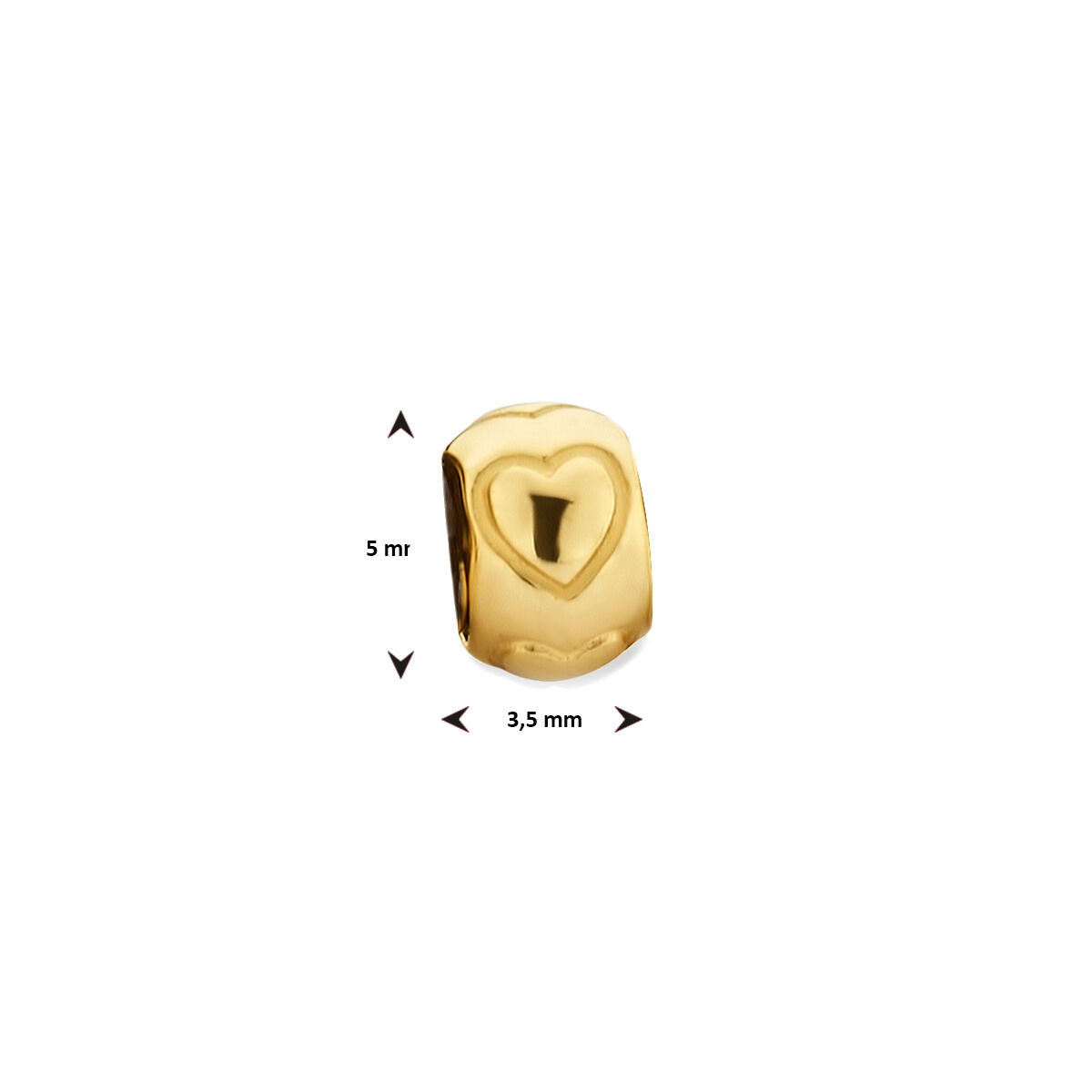 Gouden hanger met hartsymbool