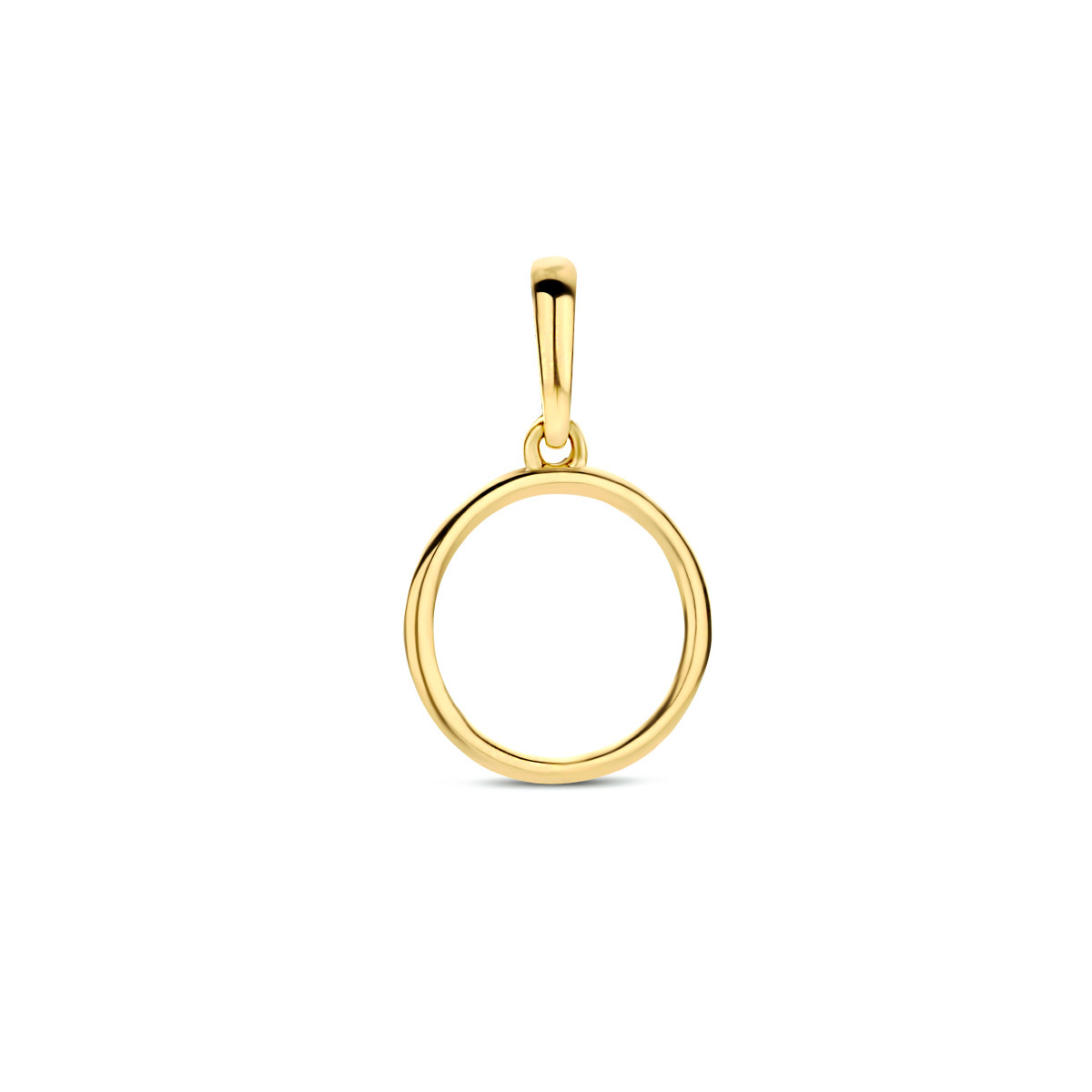 Gouden hanger open rondje 10 mm