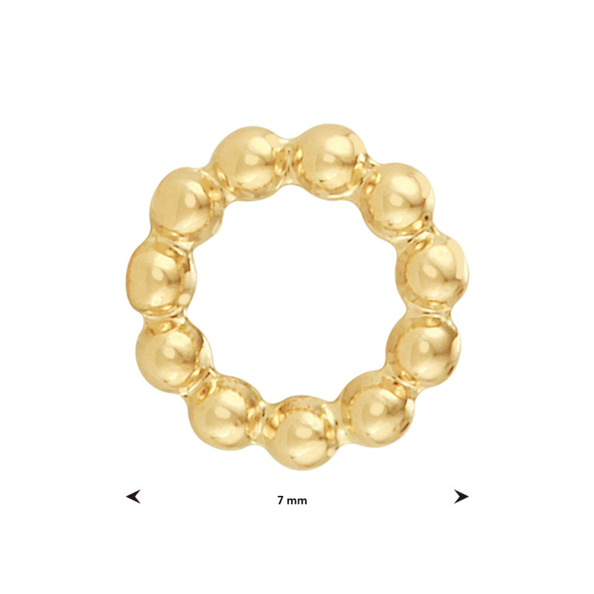 Gouden hanger rond bolletjes