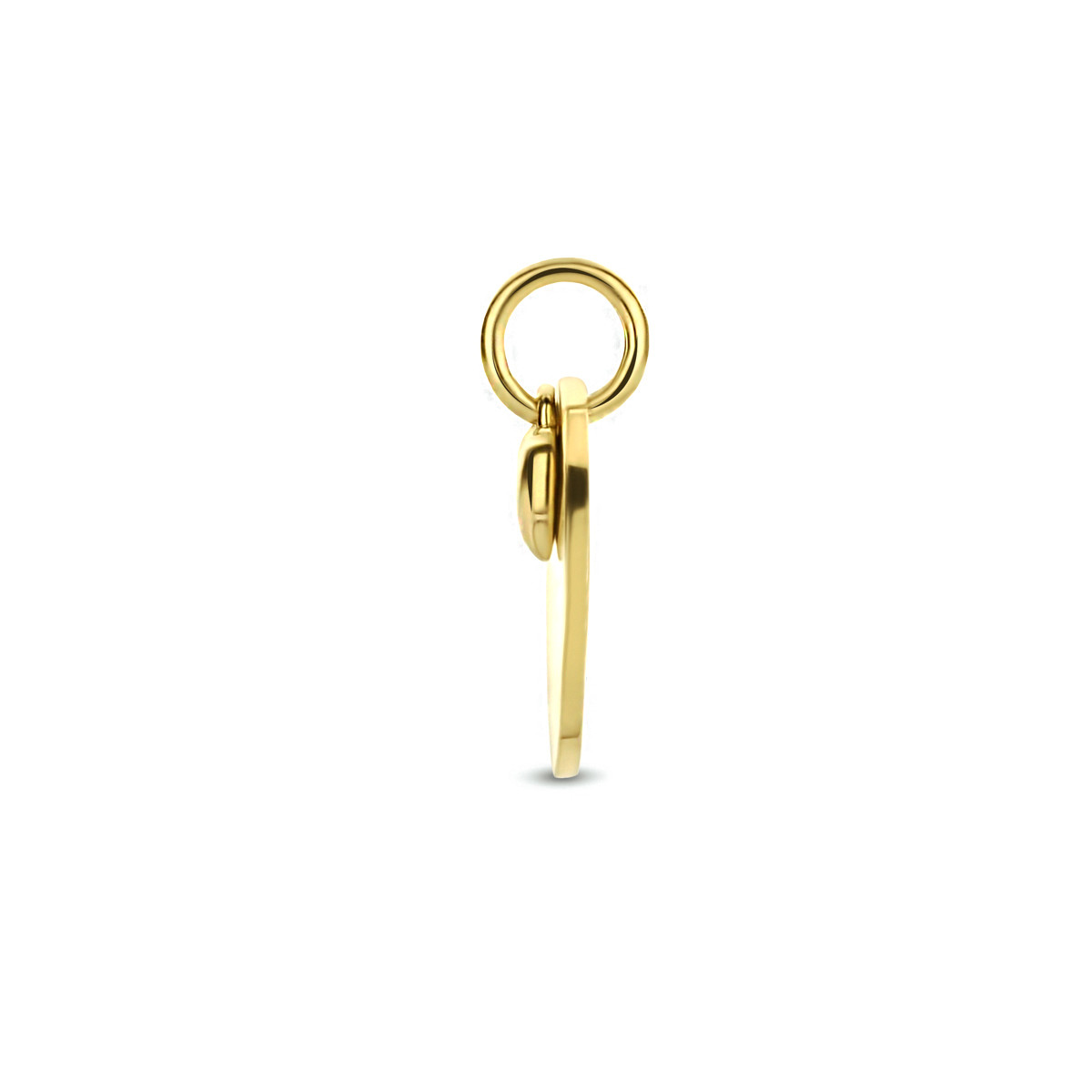 Gouden hanger rondje en hartje