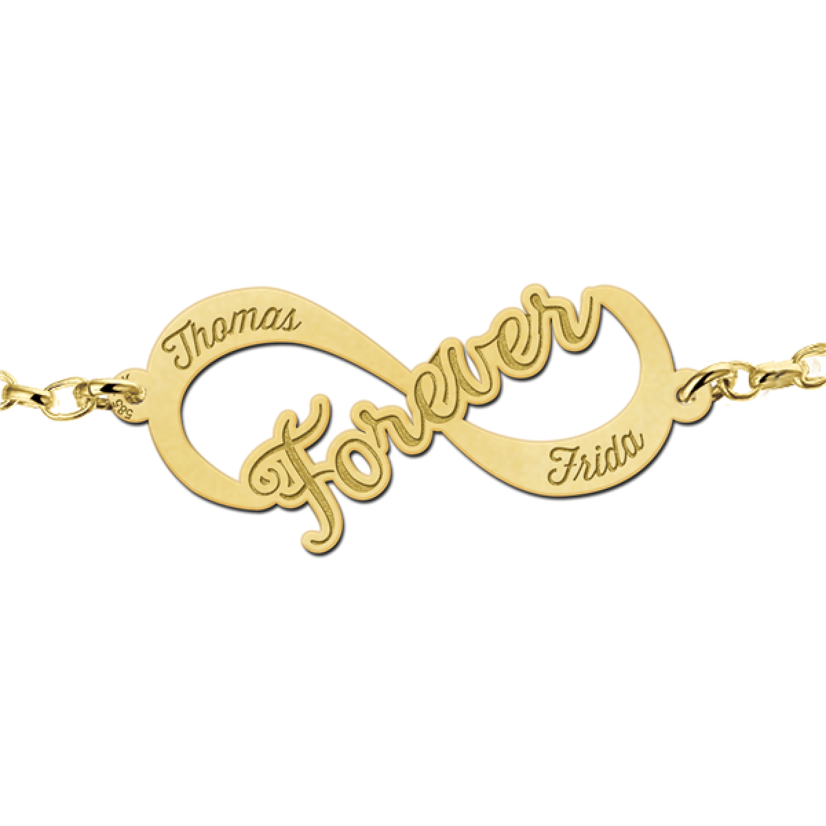 Gouden infinity armband forever Names4ever