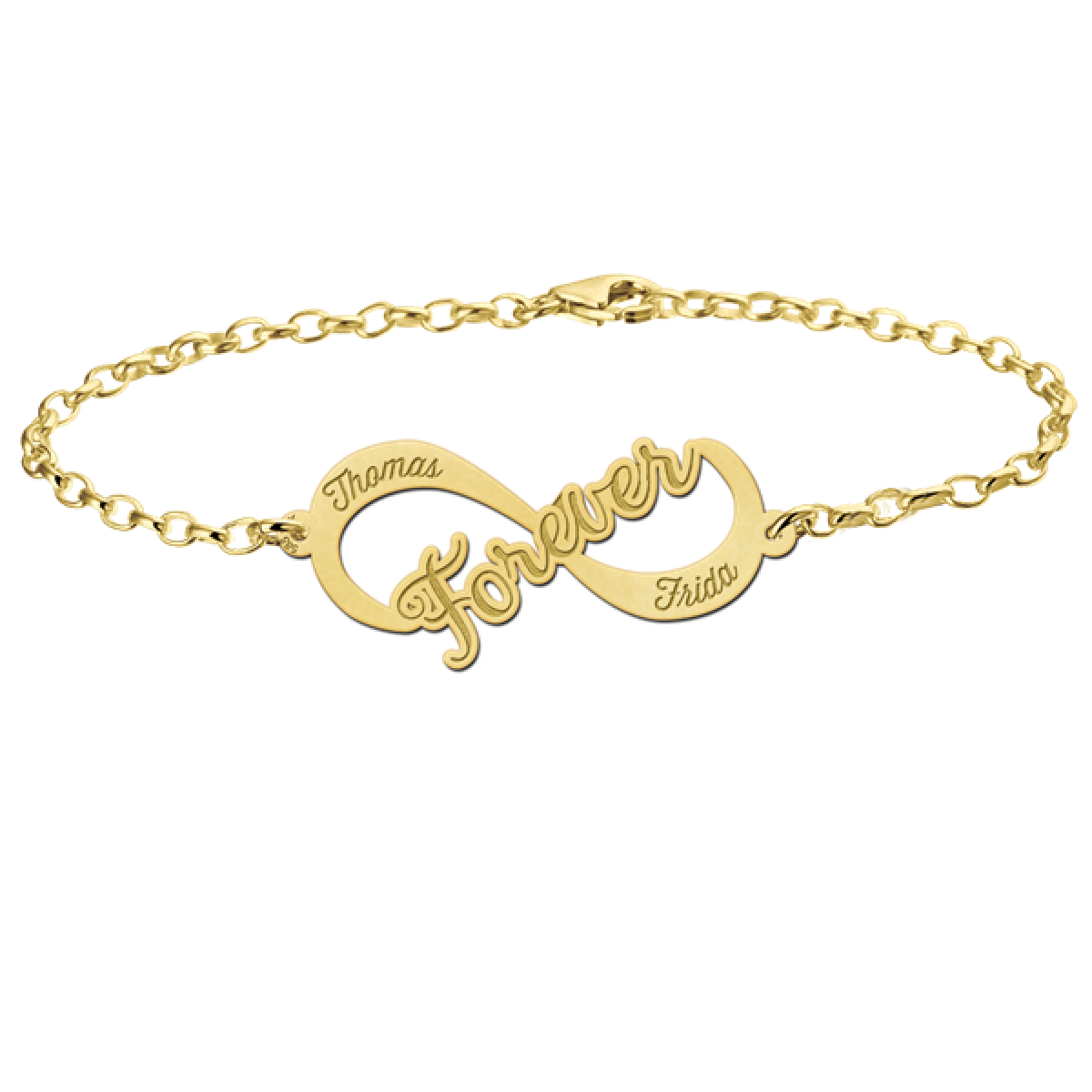 Gouden infinity armband forever Names4ever