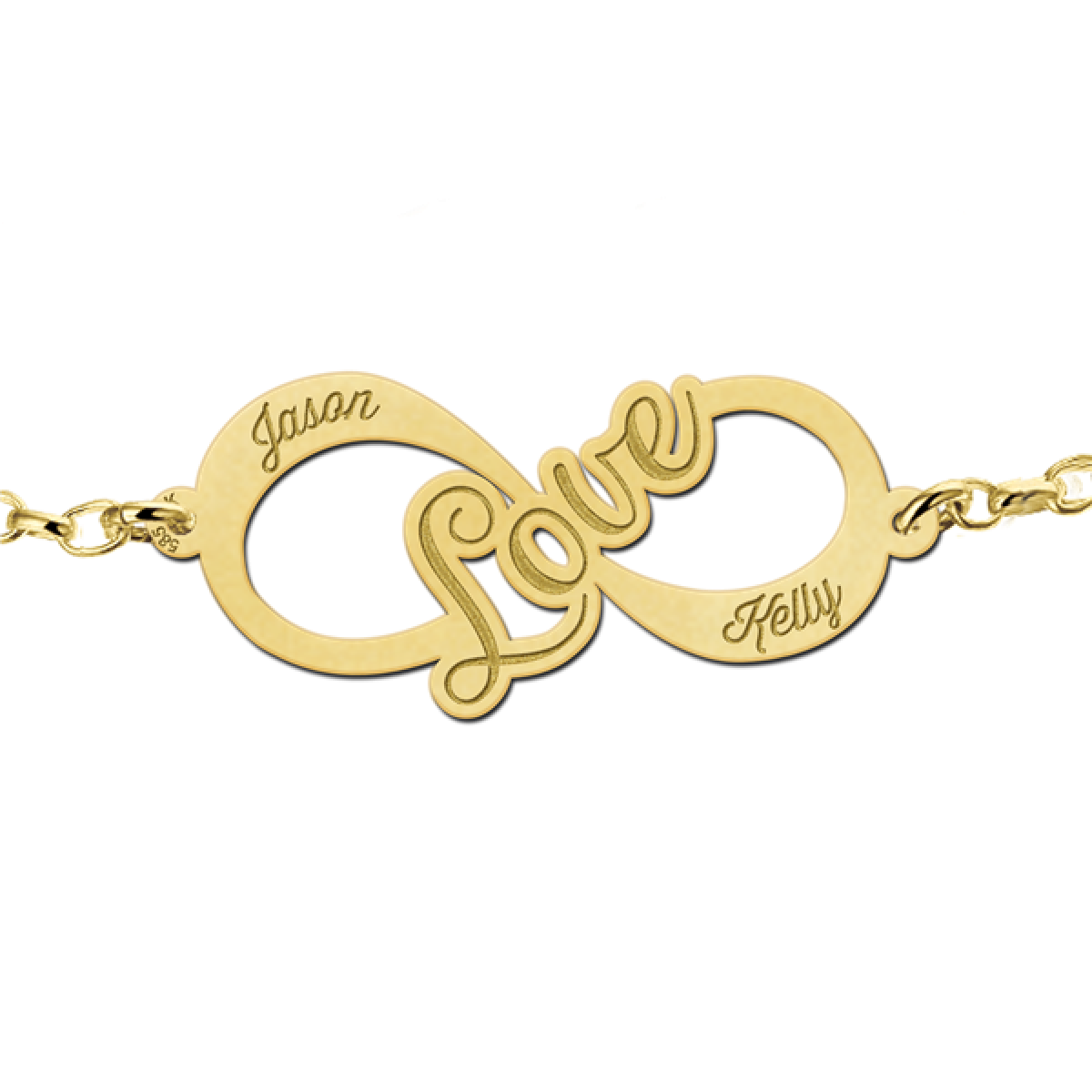 Gouden infinity armband love Names4ever