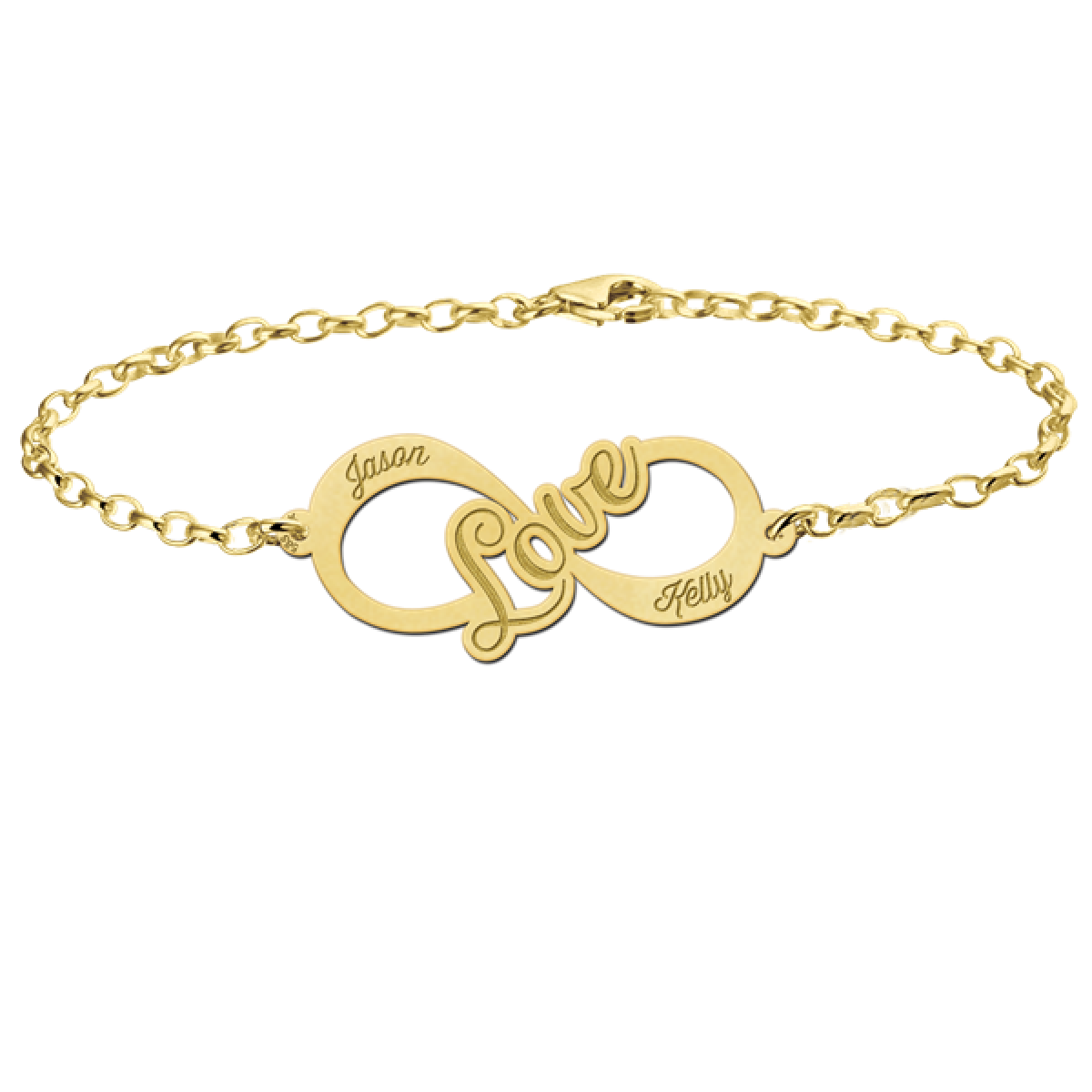 Gouden infinity armband love Names4ever