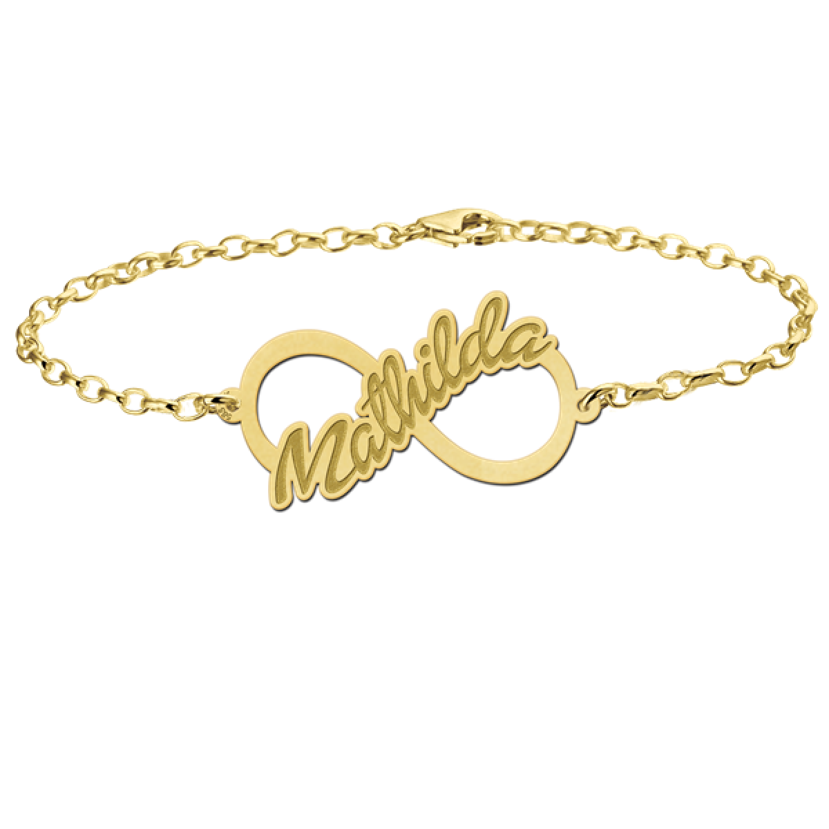 Gouden infinity armband met naam Names4ever