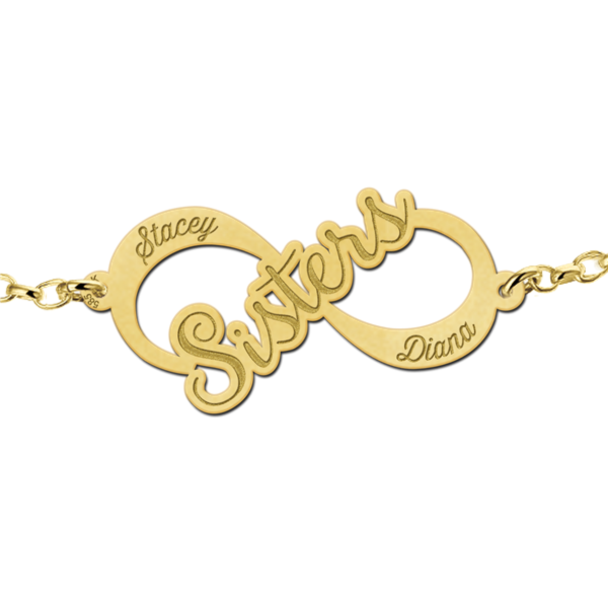 Gouden infinity armband Names4ever