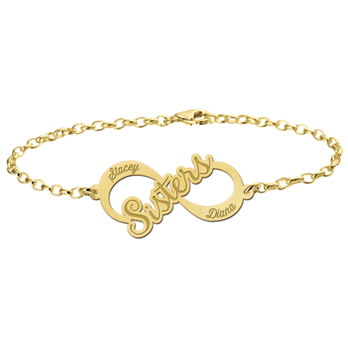 Gouden infinity armband Names4ever