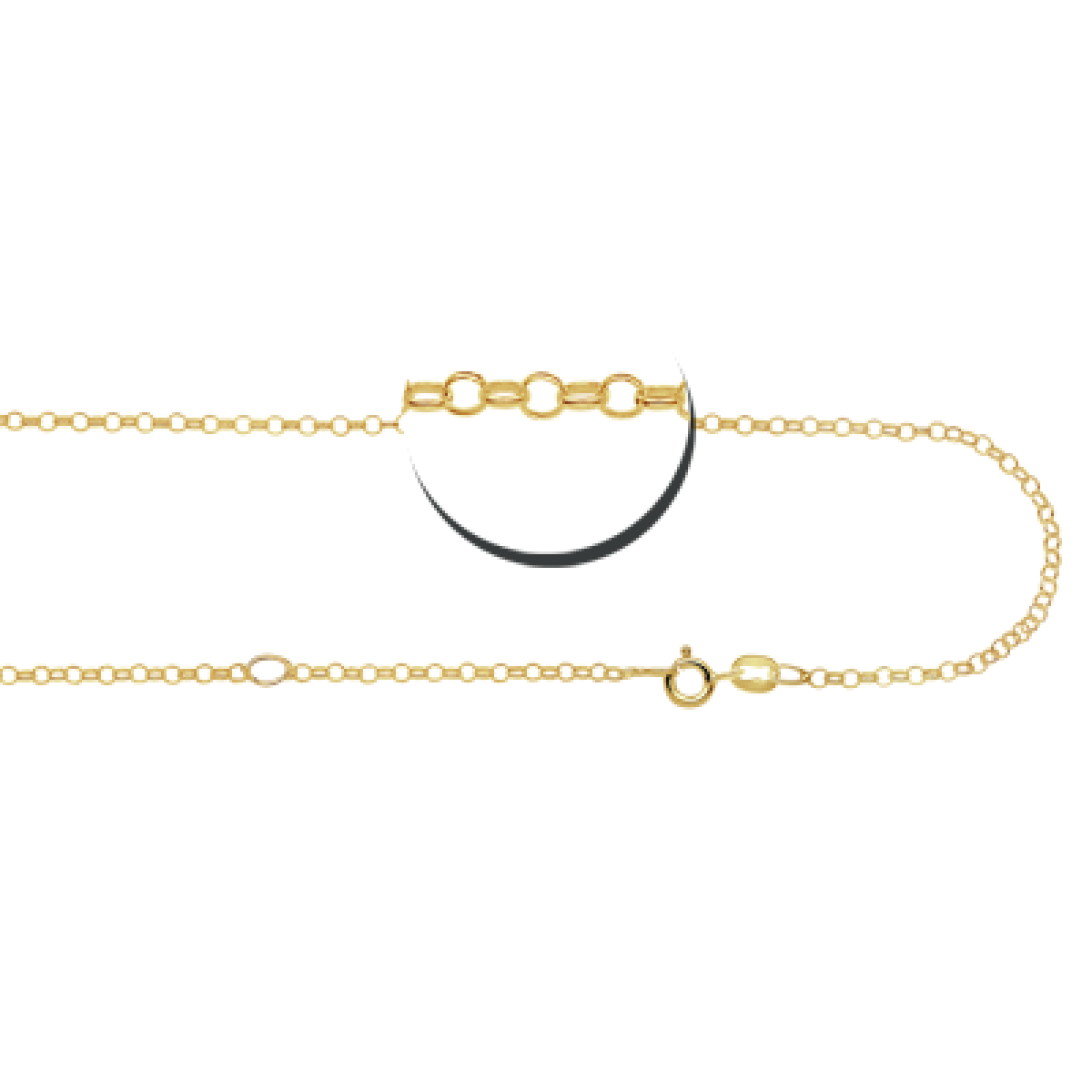 Gouden jasseron ketting 1 mm